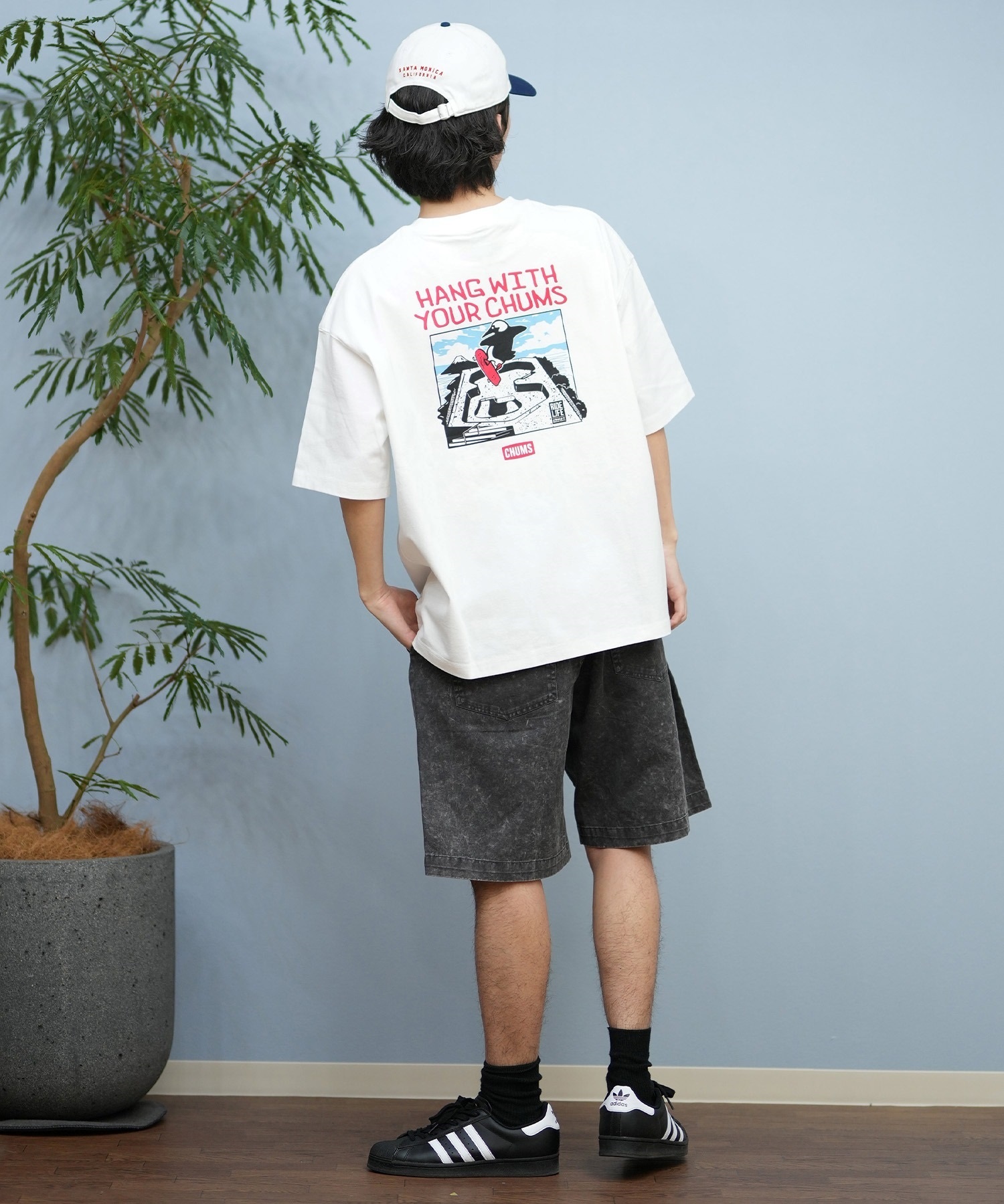 CHUMS チャムス 半袖 Tシャツ メンズ バックプリント CH01-2576 ムラサキスポーツ限定(W001-S)