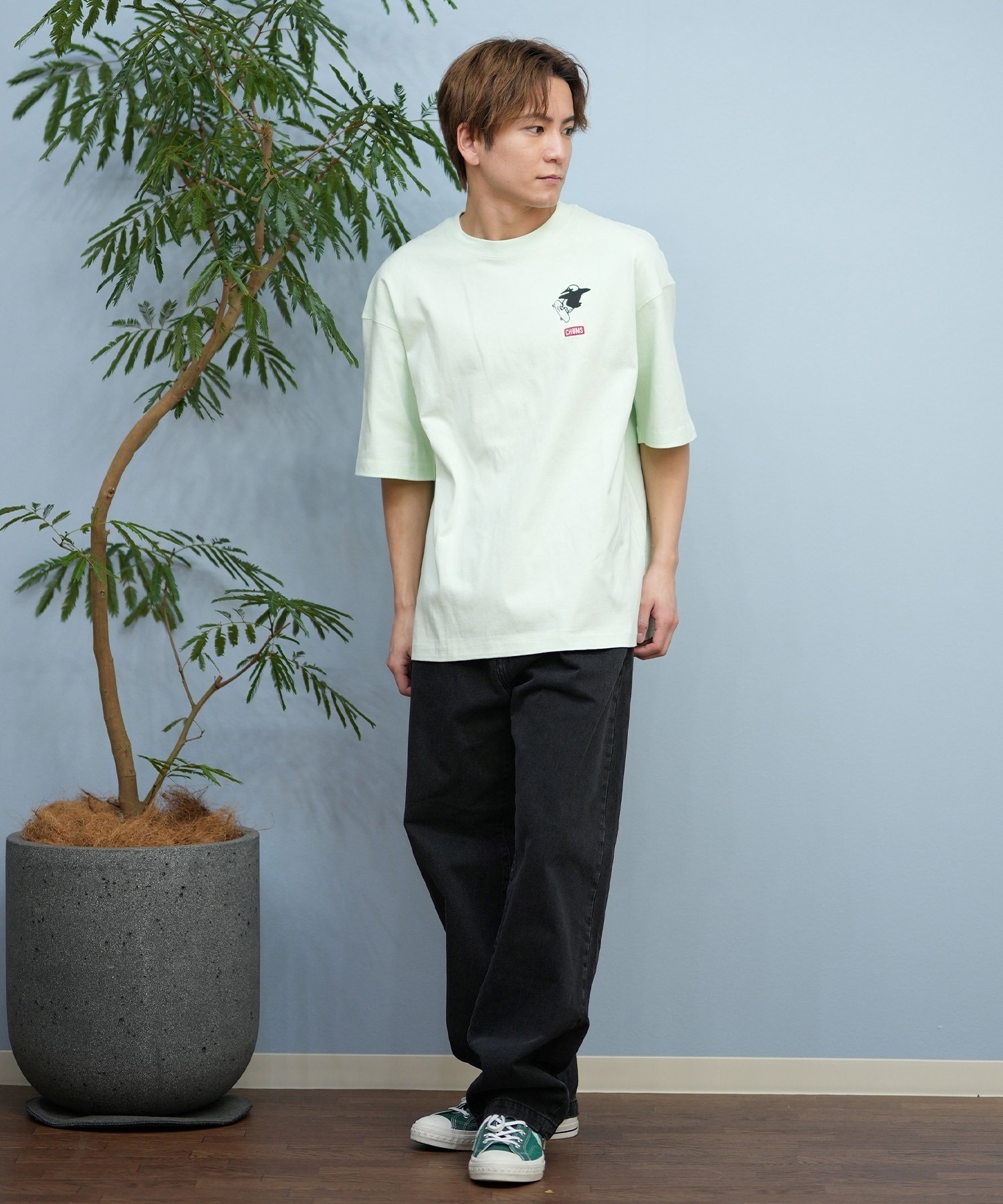 CHUMS チャムス 半袖 Tシャツ メンズ バックプリント CH01-2576 ムラサキスポーツ限定(W001-S)