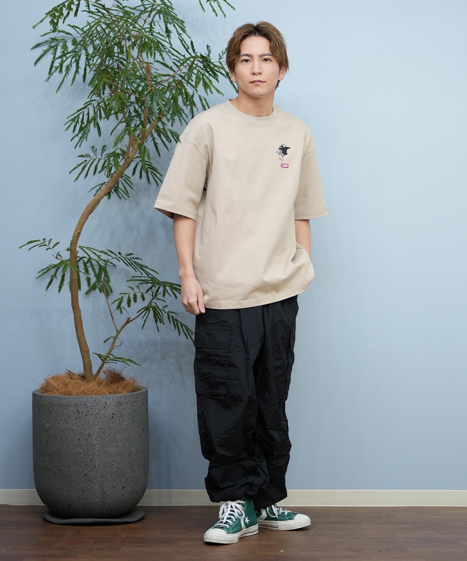 CHUMS チャムス 半袖 Tシャツ メンズ バックプリント CH01-2576 ムラサキスポーツ限定(W001-S)