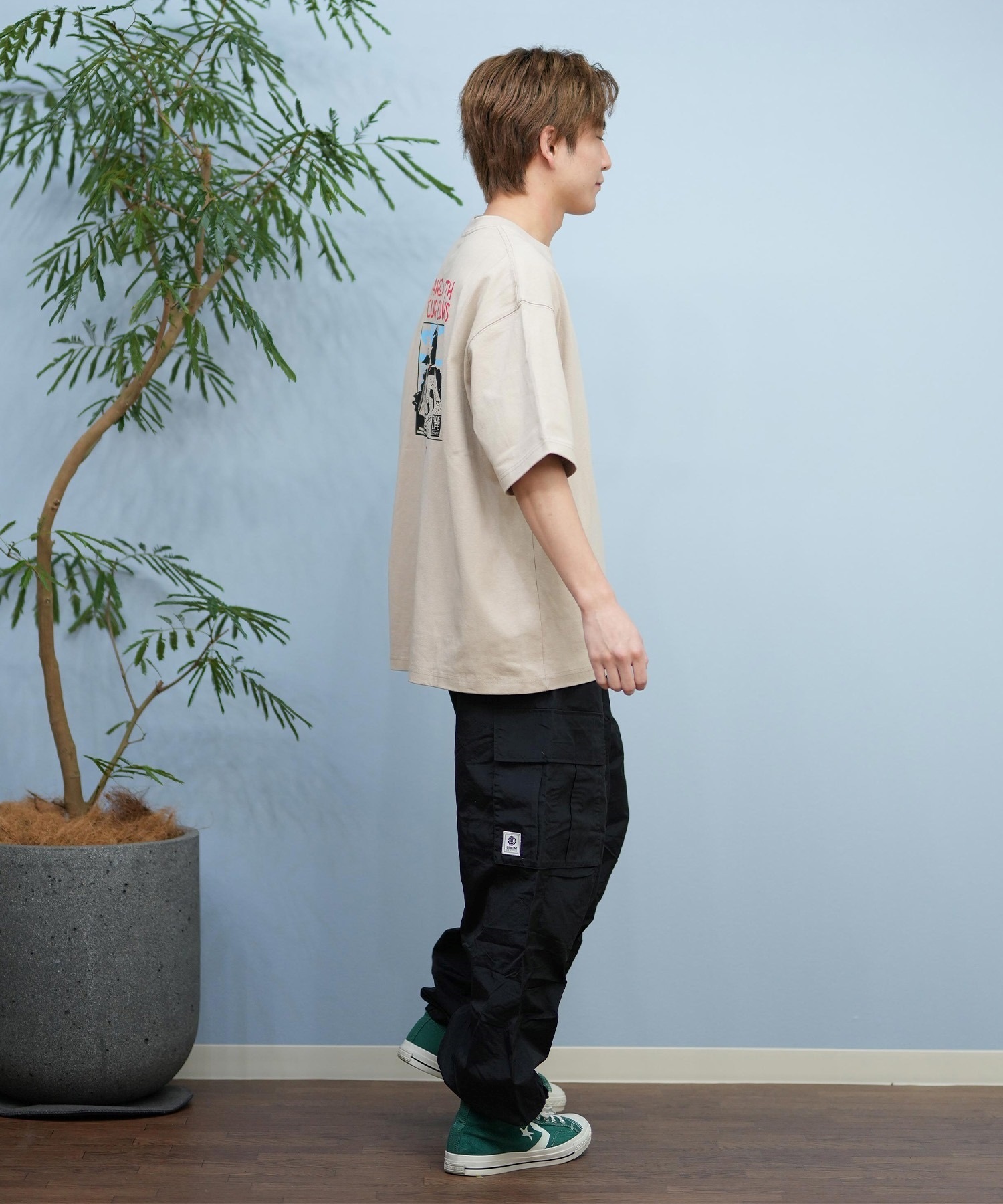 CHUMS チャムス 半袖 Tシャツ メンズ バックプリント CH01-2576 ムラサキスポーツ限定(W001-S)