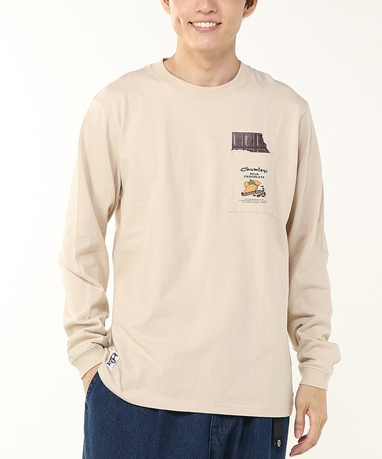CHUMS チャムス 長袖 Tシャツ ロンT メンズ バックプリント ホットチョコレート ポケット ブラッシュド ロングスリーブ CH01-2659 3