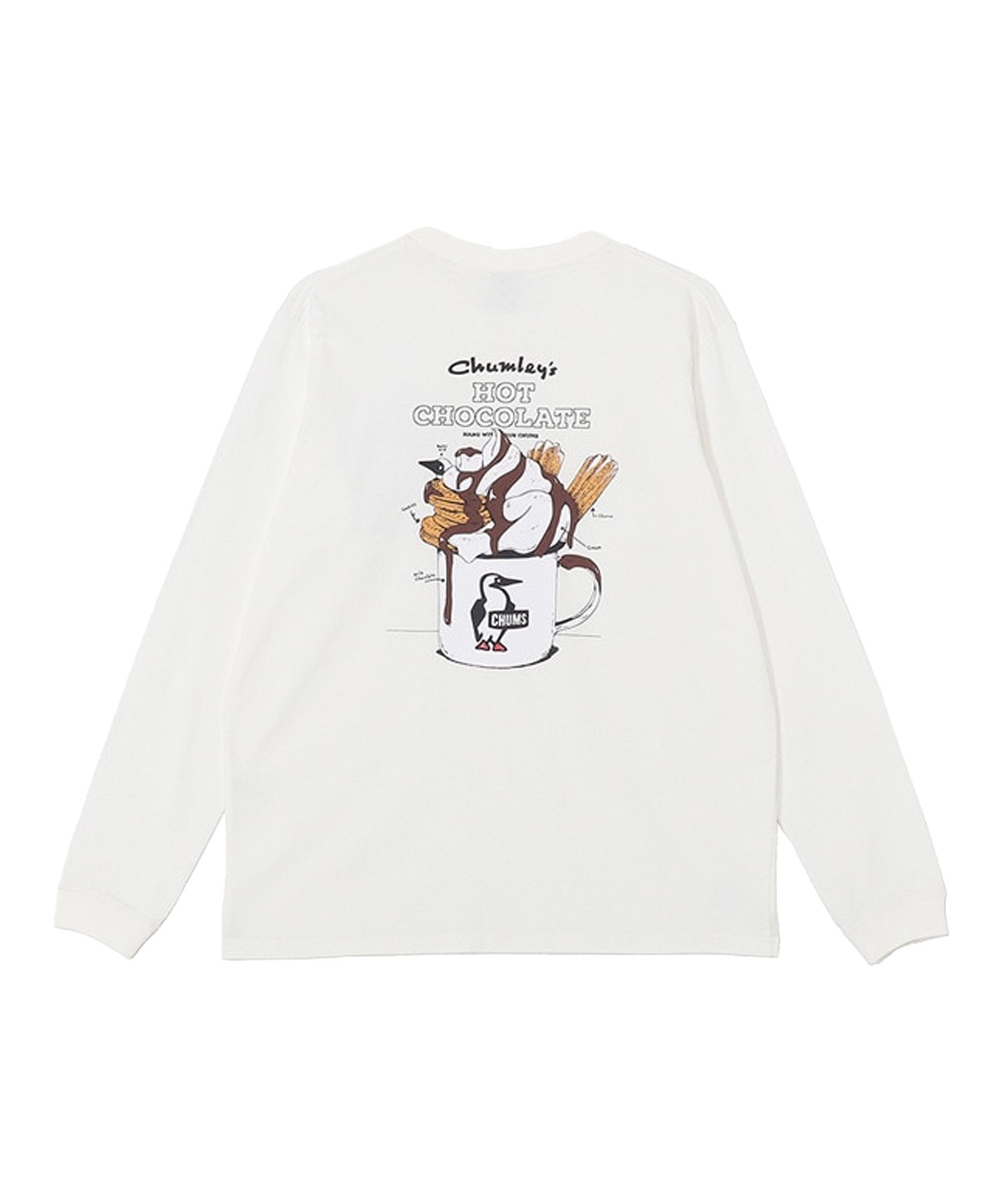 CHUMS チャムス 長袖 Tシャツ ロンT メンズ バックプリント ホット