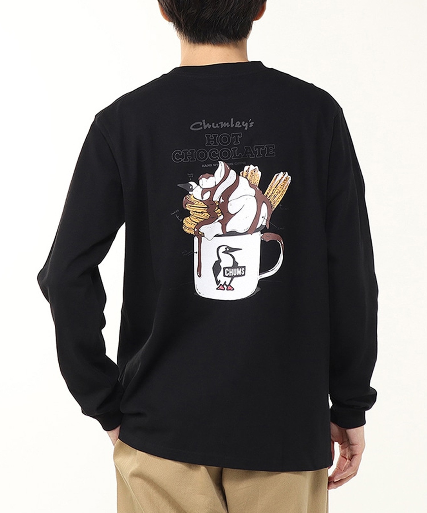 CHUMS チャムス 長袖 Tシャツ ロンT メンズ バックプリント ホット