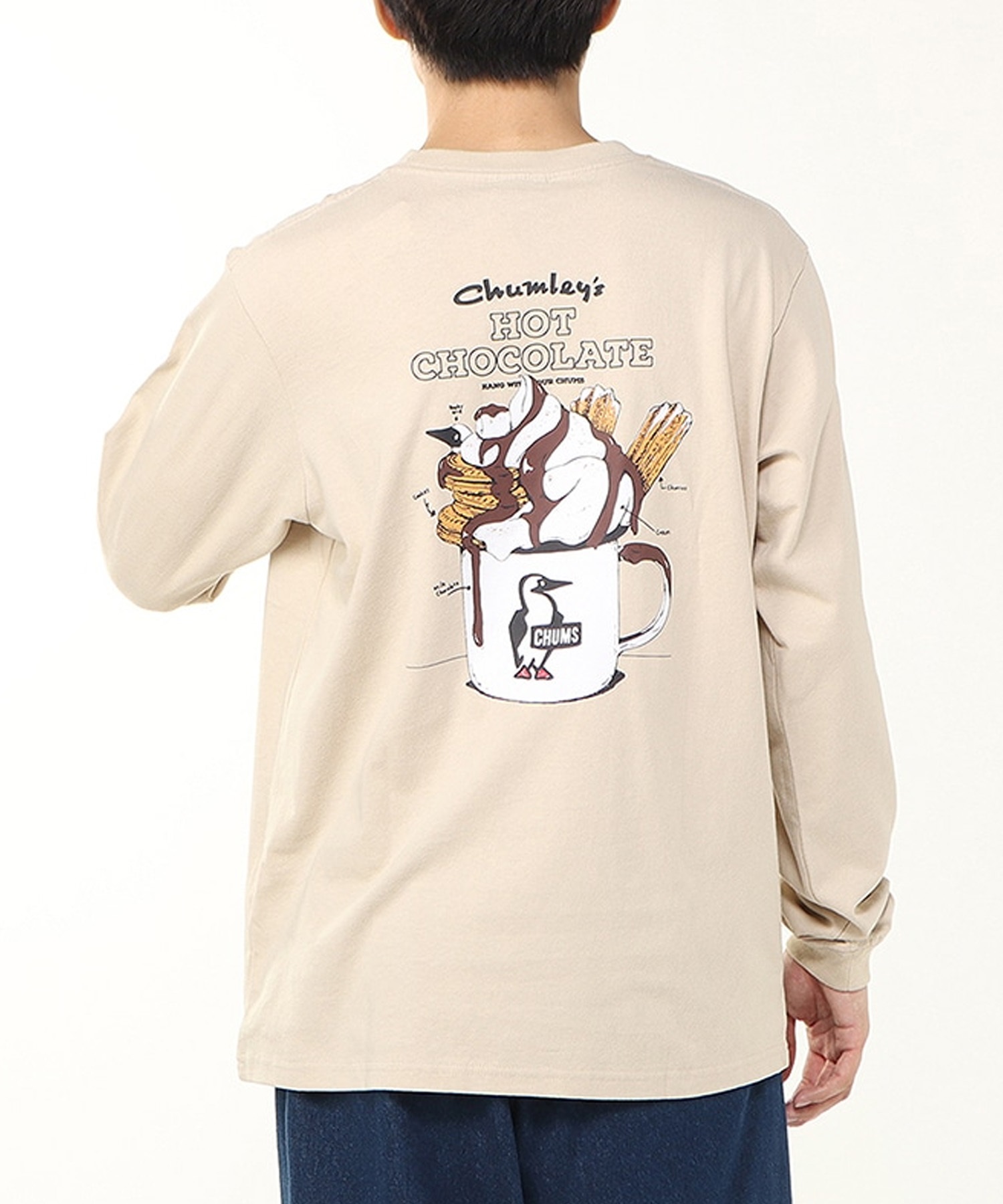 CHUMS チャムス 長袖 Tシャツ ロンT メンズ バックプリント ホット