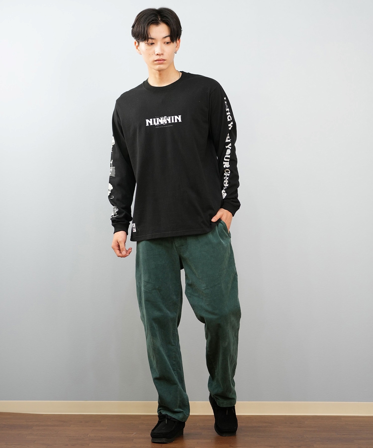 CHUMS チャムス 長袖 Tシャツ ロンT メンズ 蓄光プリント ザニンジャブラッシュド ロングスリーブ CH01-2662 8