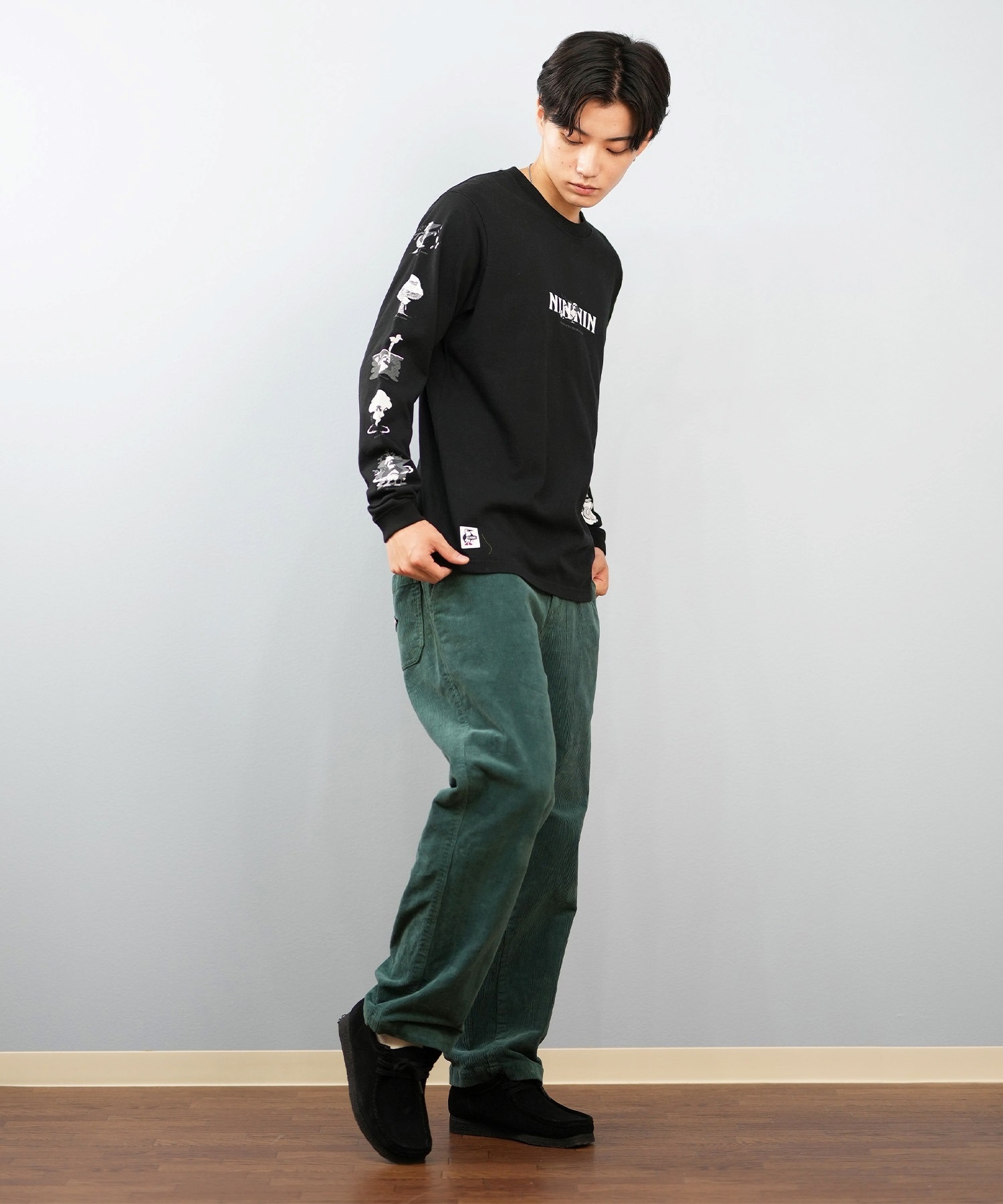 CHUMS チャムス 長袖 Tシャツ ロンT メンズ 蓄光プリント ザニンジャブラッシュド ロングスリーブ CH01-2662 10