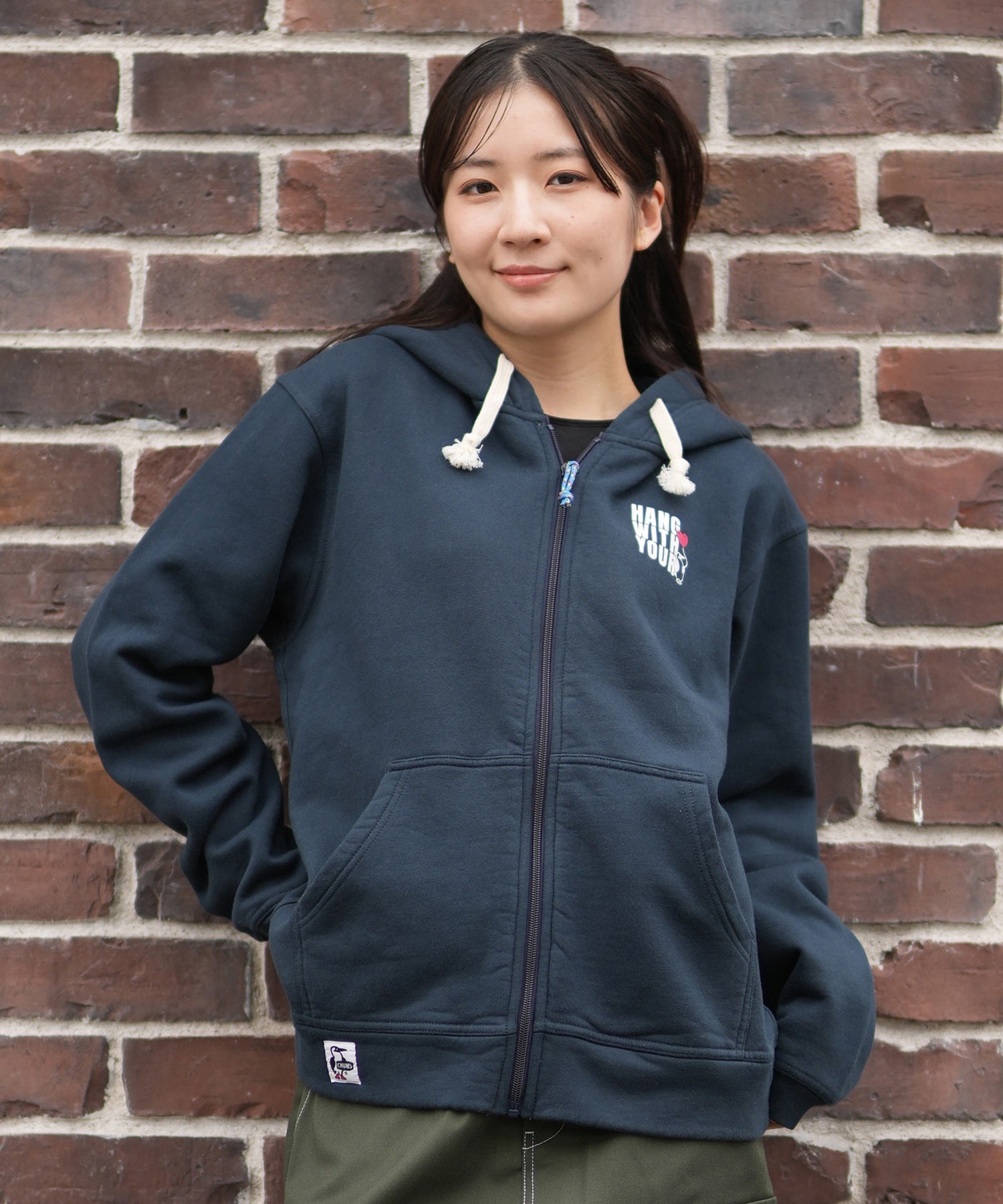 CHUMS チャムス ジップアップ パーカー レディース スウェット