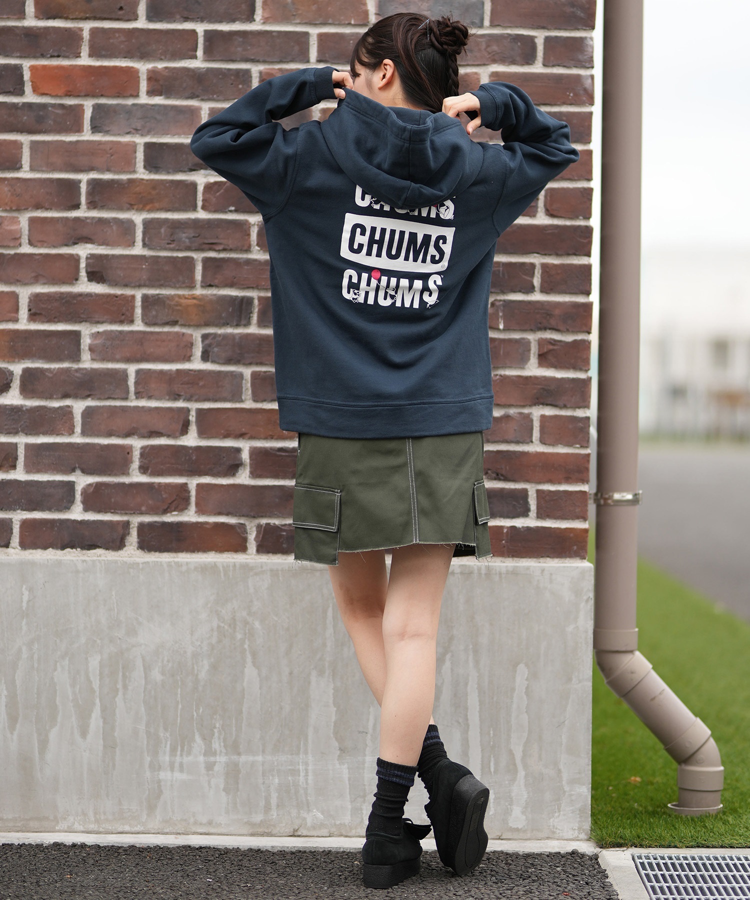 CHUMS チャムス ジップアップ パーカー レディース スウェット フーディー バックプリント 裏起毛 LOVE BALLOON ZIP PARKA CH00-1541 24