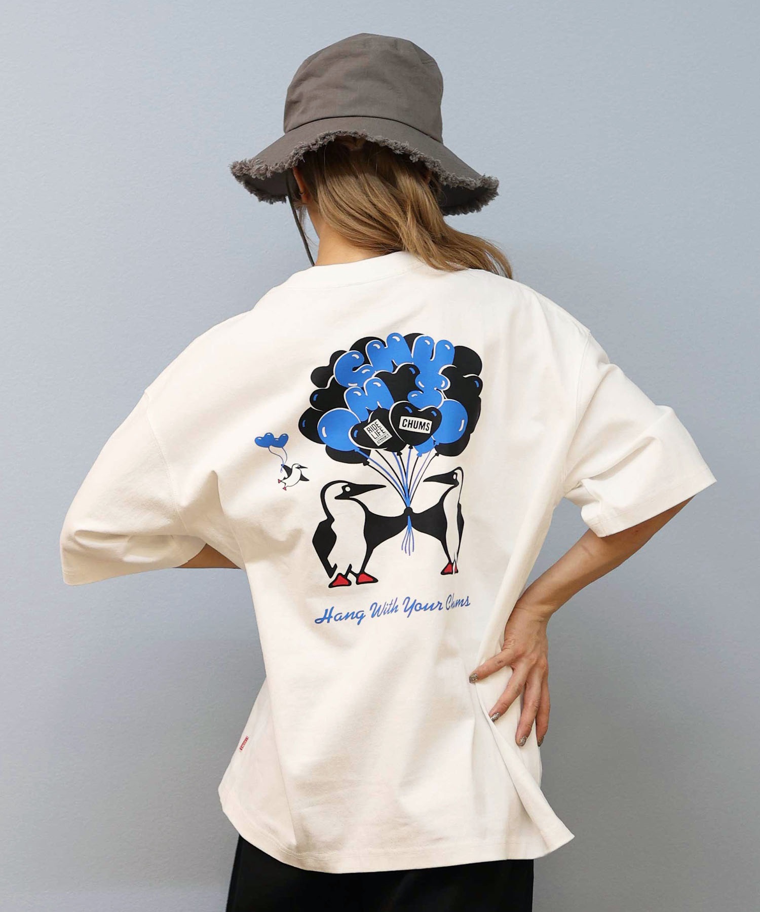 CHUMS チャムス 半袖 Tシャツ レディース バックプリント CH01-2582 CHUMS チャムス 半袖 Tシャツ レディース バックプリント CH01