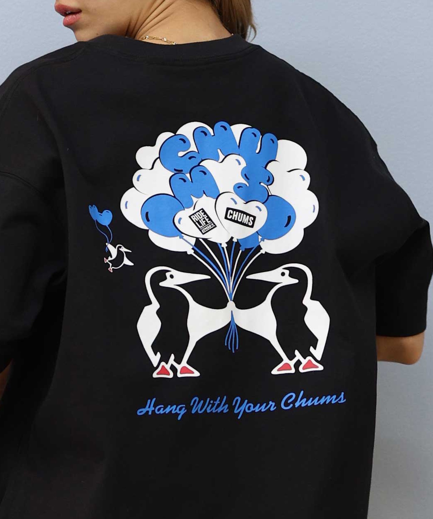 CHUMS チャムス 半袖 Tシャツ レディース バックプリント CH01-2582 CHUMS チャムス 半袖 Tシャツ レディース バックプリント CH01