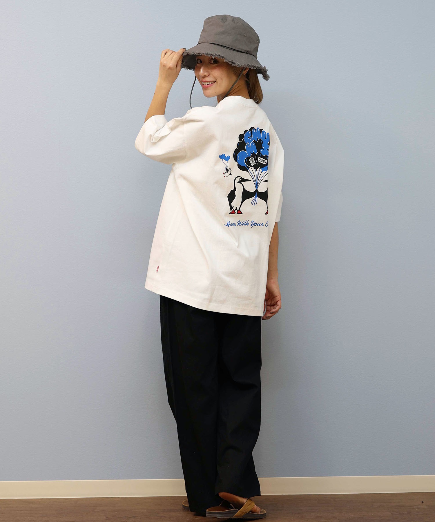 CHUMS チャムス 半袖 Tシャツ レディース バックプリント CH01-2582 CHUMS チャムス 半袖 Tシャツ レディース バックプリント CH01