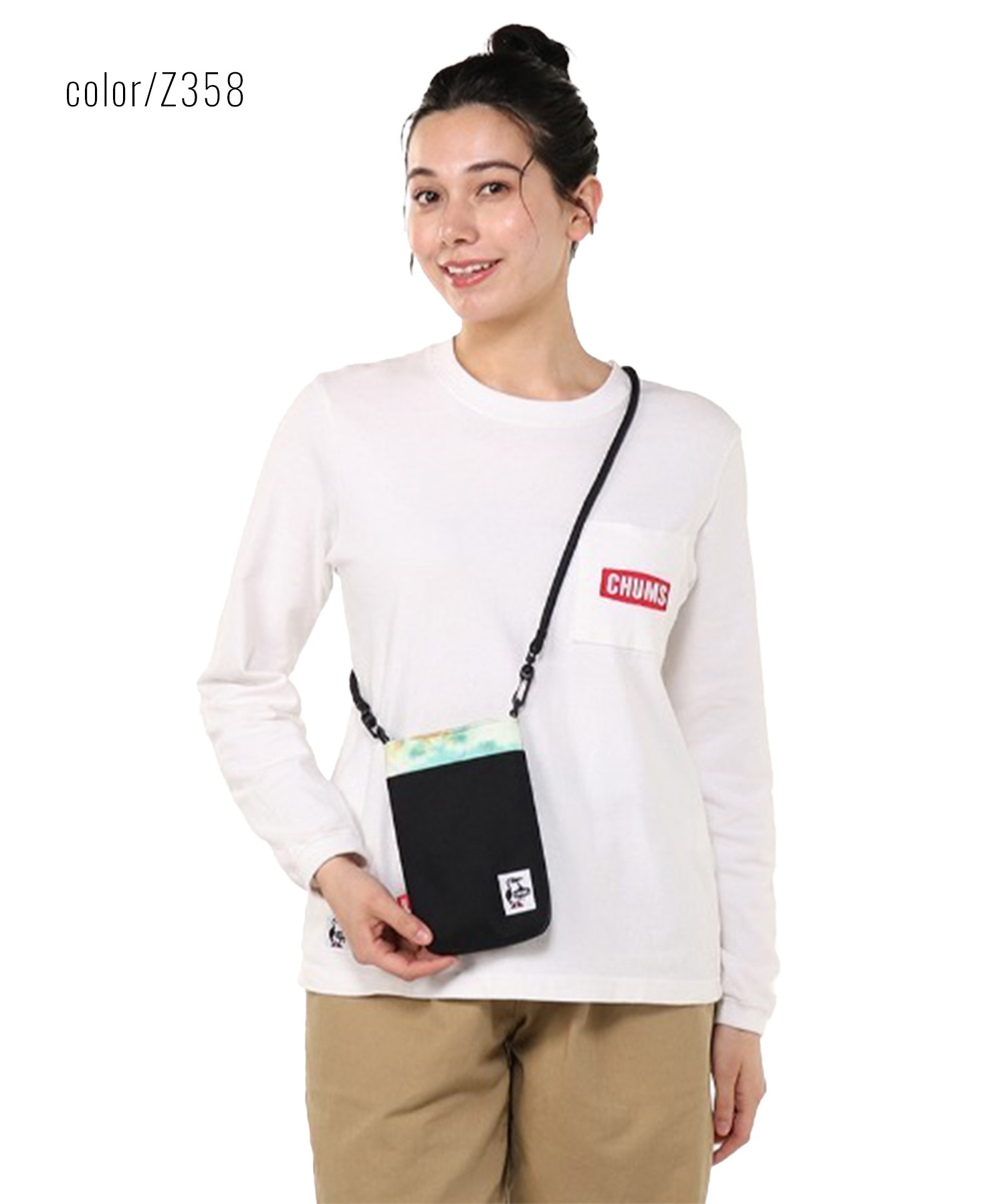 CHUMS チャムス ショルダーバッグ 軽量 ロゴ CHUMS Rope Shoulder Pouch SN  CH60-3815(G019-FREE)