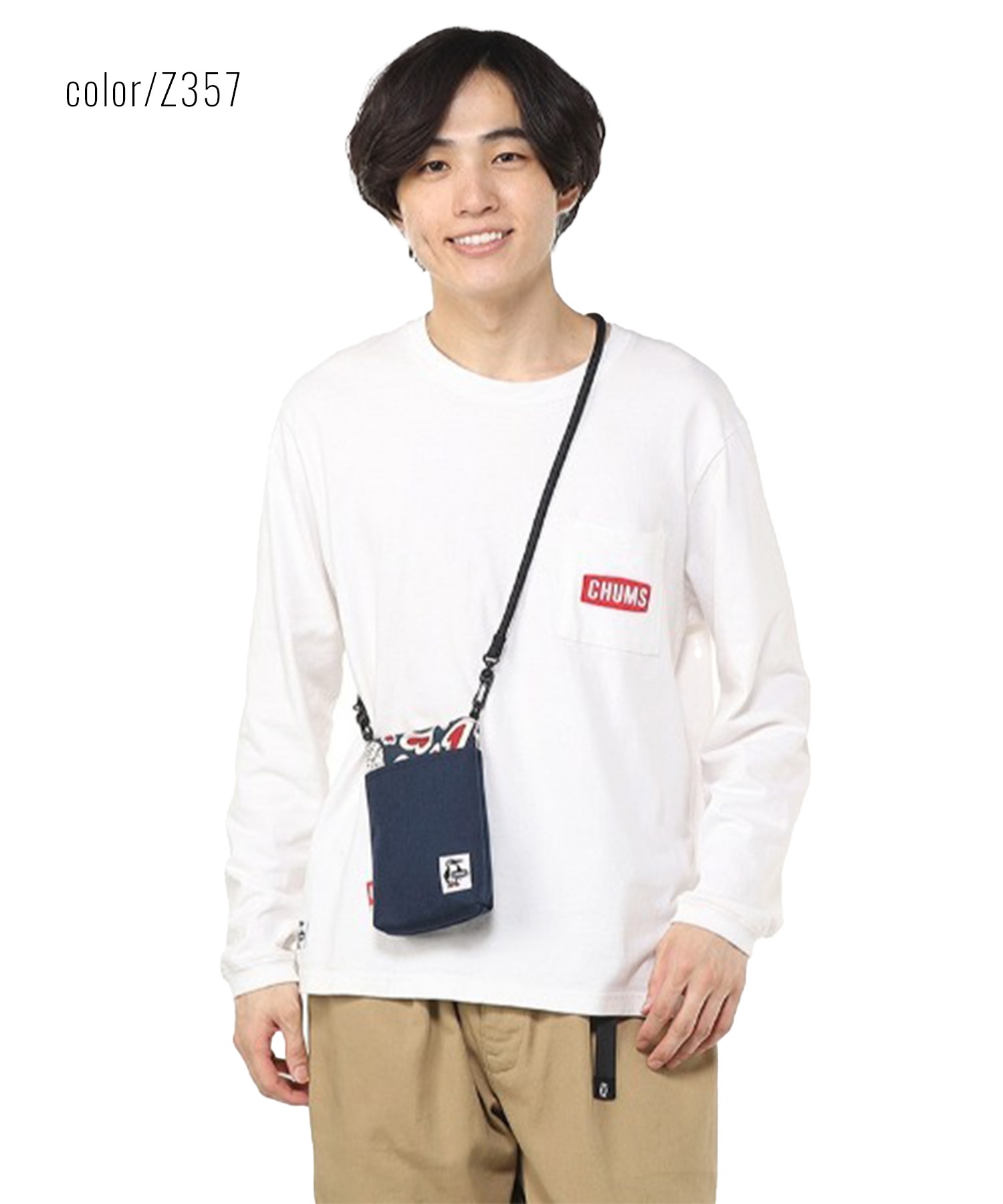 CHUMS チャムス ショルダーバッグ 軽量 ロゴ CHUMS Rope Shoulder Pouch SN  CH60-3815(G019-FREE)