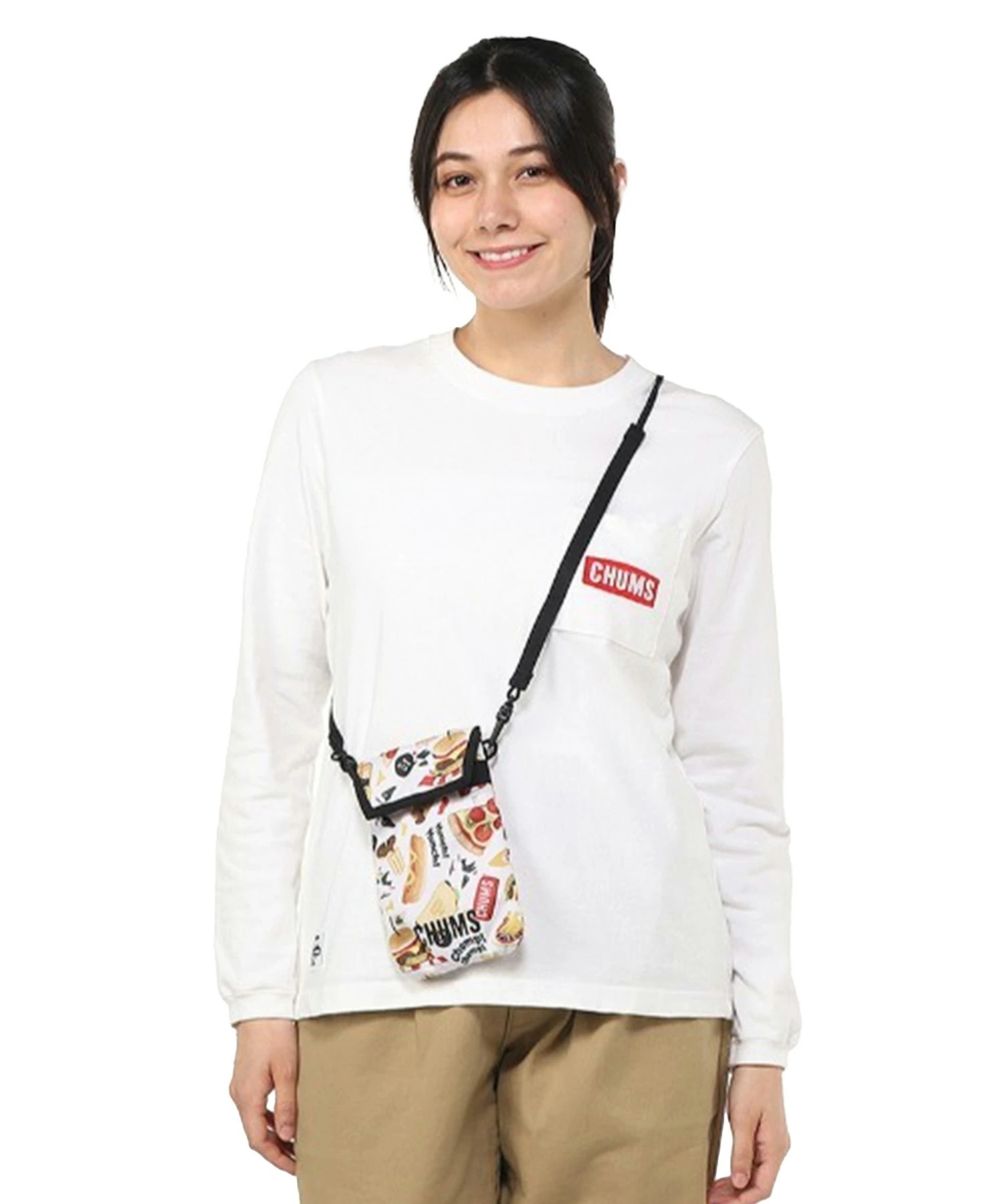 CHUMS チャムス ショルダーバッグ 軽量 ロゴ CHUMS Rc Rope Phone Shoulder Bag CH60-3921