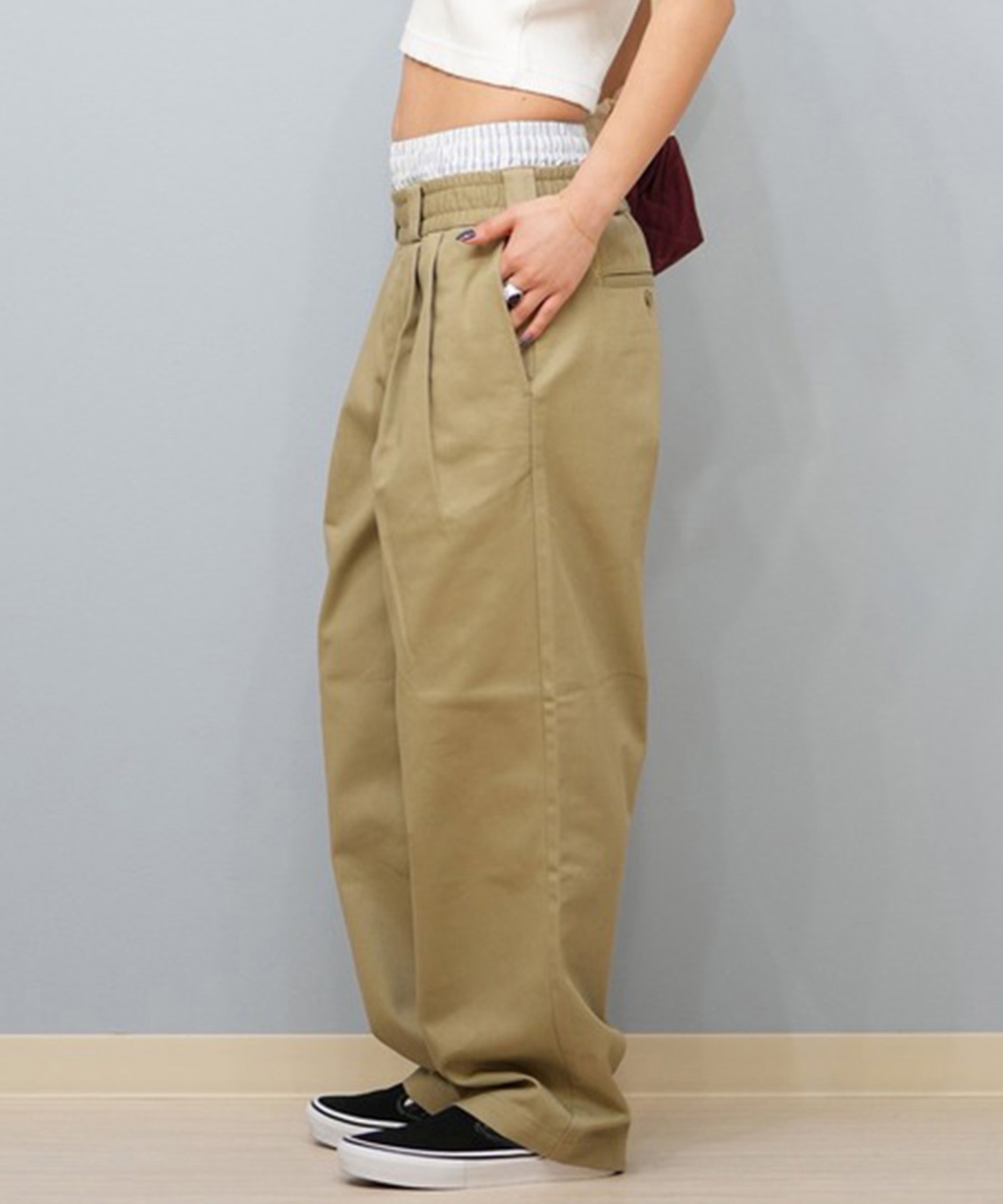 Dickies/ディッキーズ レディース ウエストタグレイヤードチノパンツ 81120500(80-M)