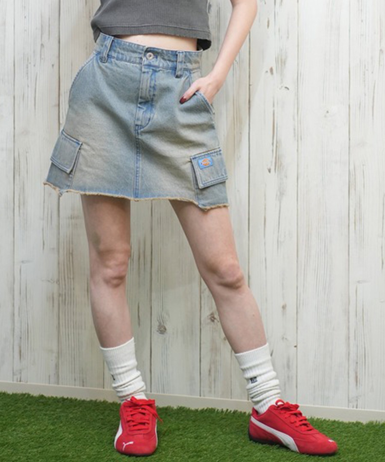 Dickies/ディッキーズ レディース デニムミニスカート 81120300(40-S)