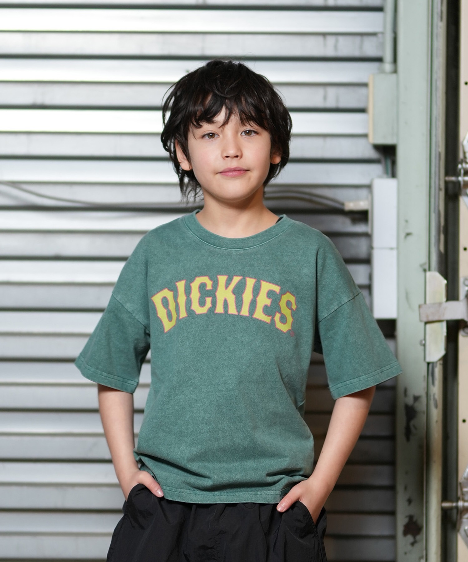 Dickies ディッキーズ 半袖 Tシャツ キッズ ジュニア 子供 アーチロゴ