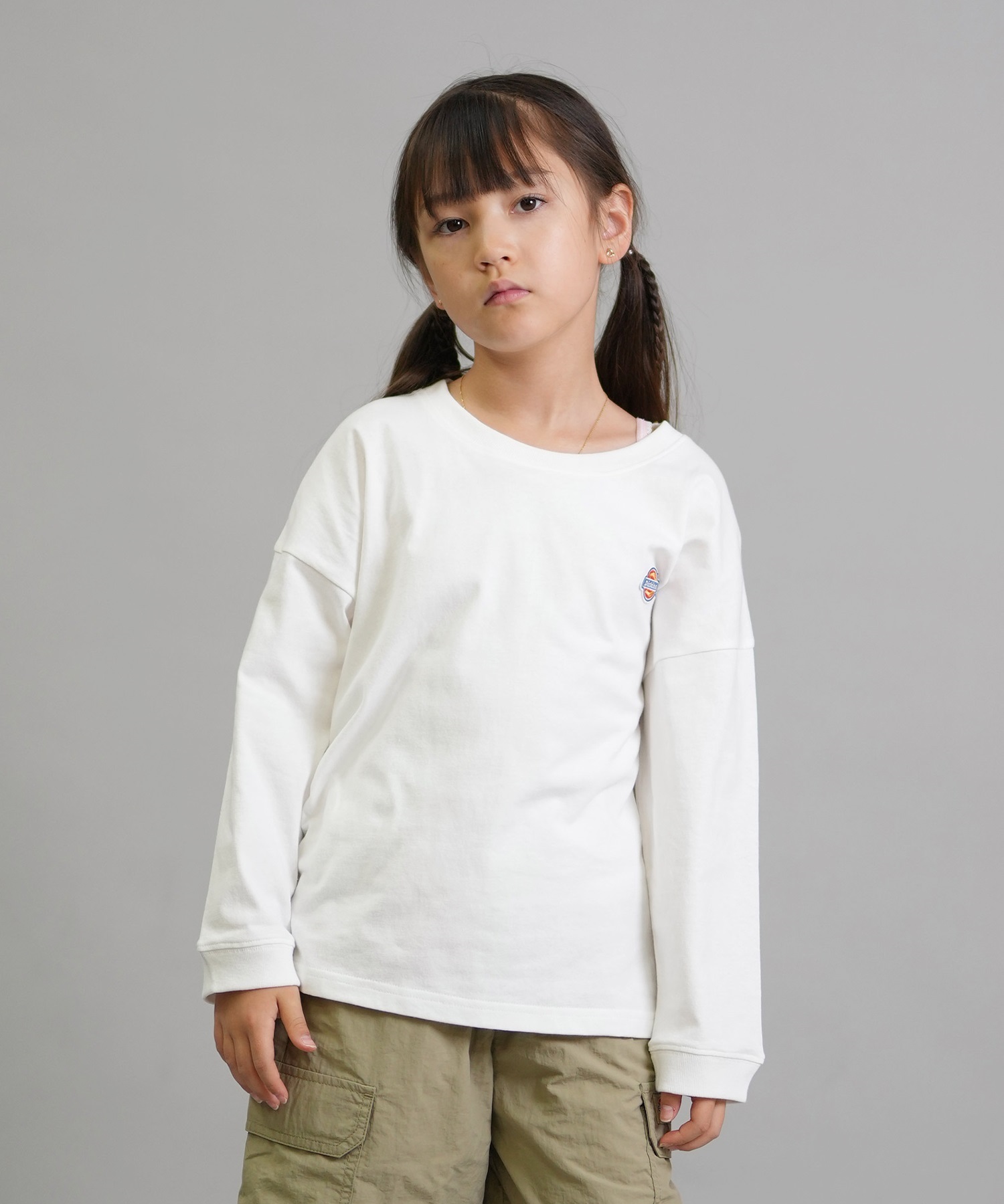 Dickies ディッキーズ 長袖 Tシャツ キッズ DK Pigment dye L T shirt 253K30M201 ムラサキスポーツ限定(CBK-130cm)