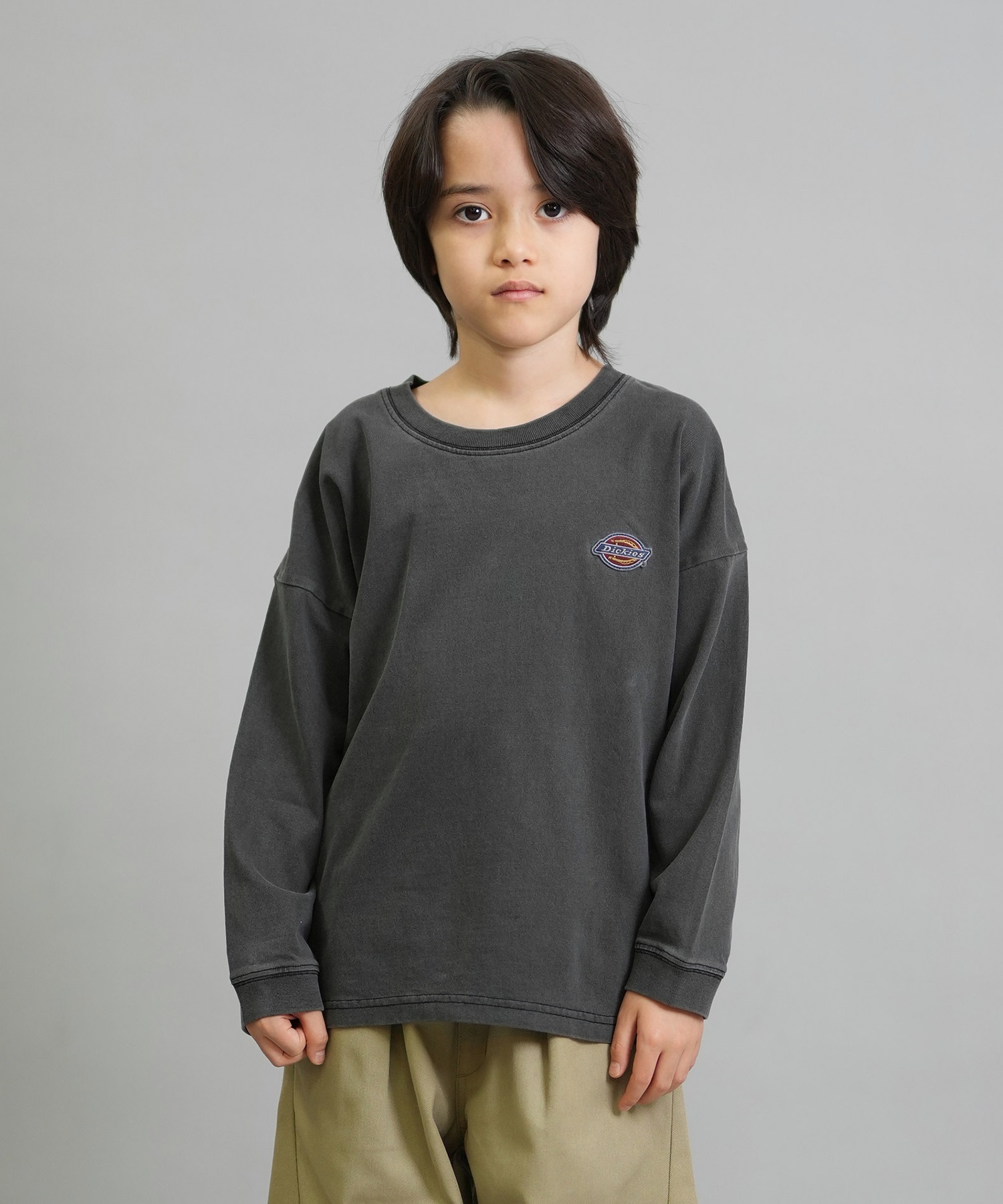 Dickies ディッキーズ 長袖 Tシャツ キッズ DK Pigment dye L T shirt 253K30M201 ムラサキスポーツ限定(CBK-130cm)