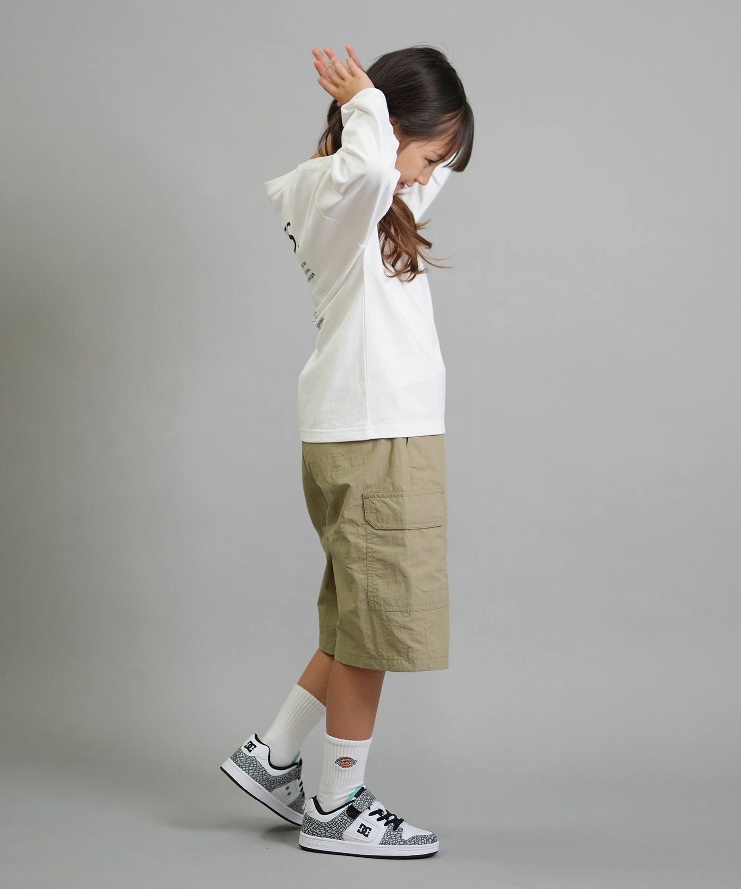 Dickies ディッキーズ 長袖 Tシャツ キッズ DK Pigment dye L T shirt 253K30M201 ムラサキスポーツ限定(CBK-130cm)