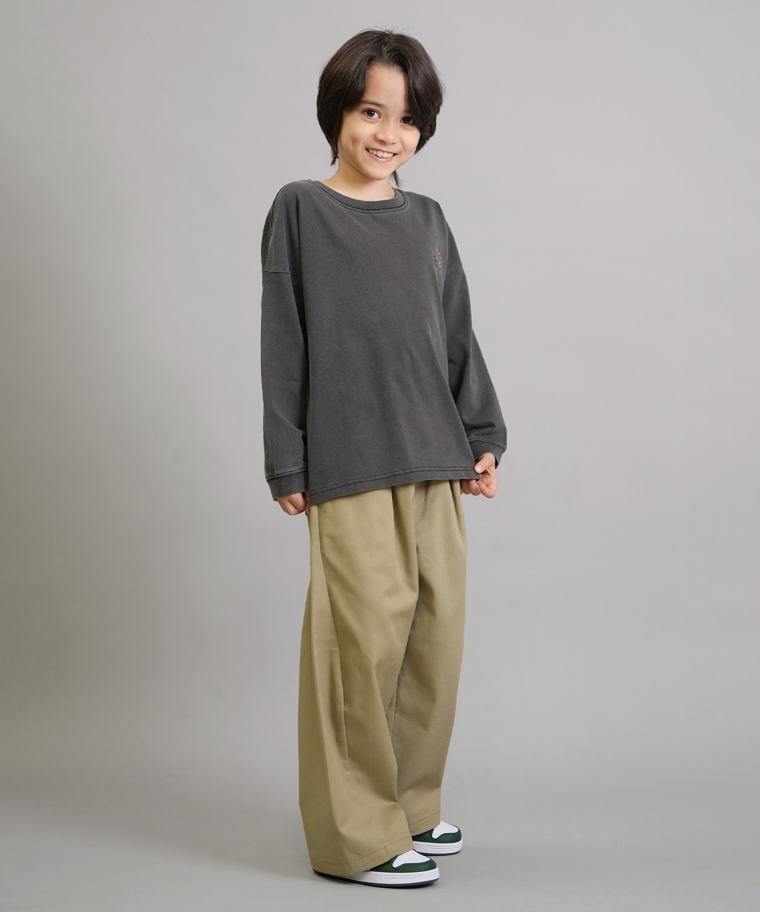 Dickies ディッキーズ 長袖 Tシャツ キッズ DK Pigment dye L T shirt 253K30M201 ムラサキスポーツ限定(CBK-130cm)