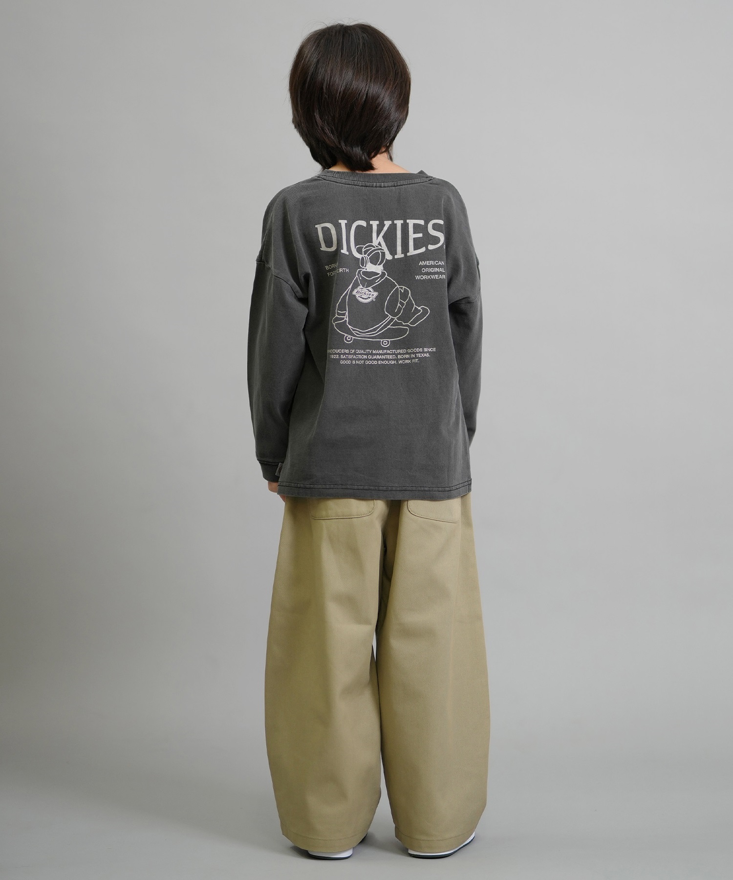Dickies ディッキーズ 長袖 Tシャツ キッズ DK Pigment dye L T shirt 253K30M201 ムラサキスポーツ限定(CBK-130cm)