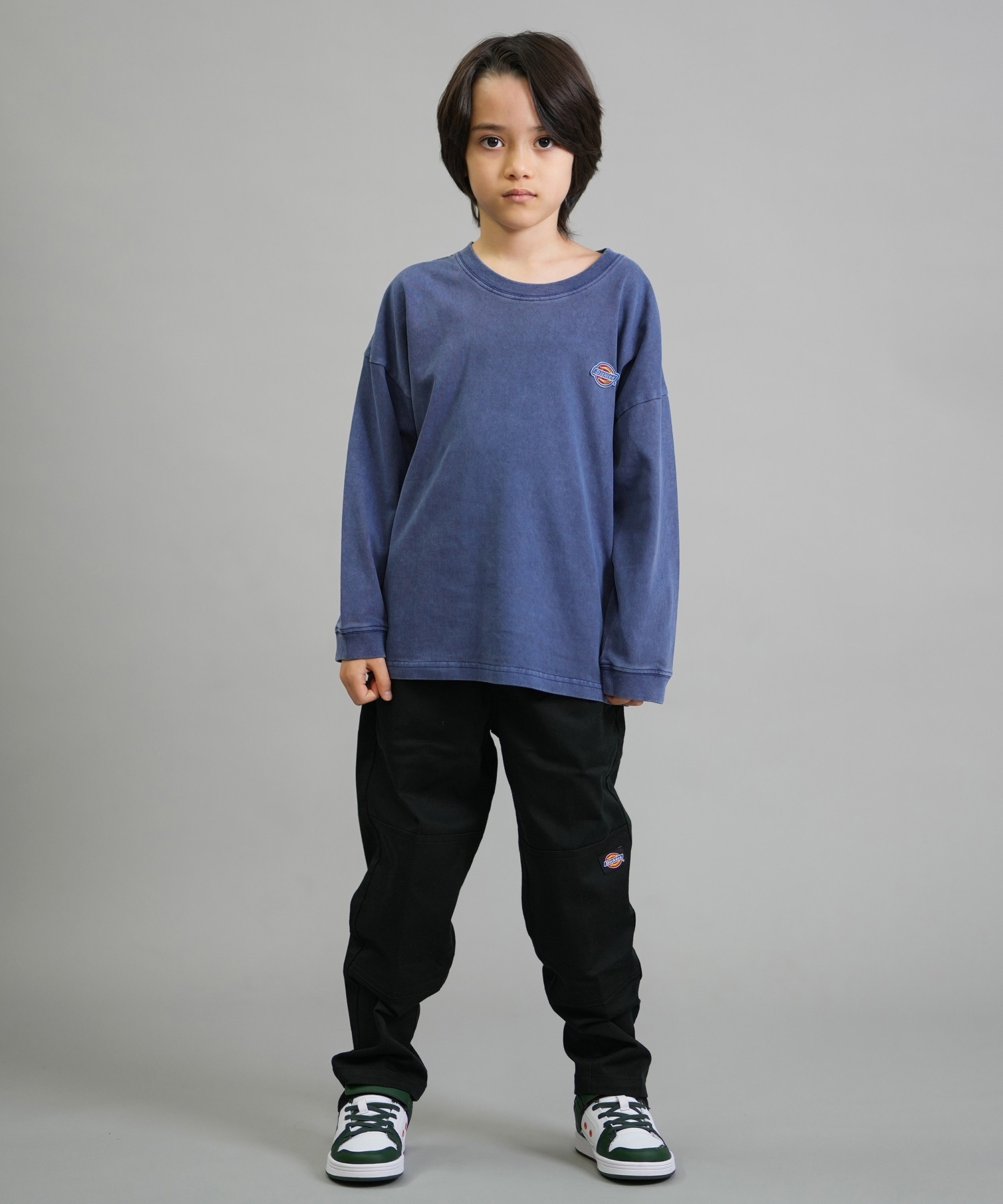 Dickies ディッキーズ 長袖 Tシャツ キッズ DK Pigment dye L T shirt 253K30M201 ムラサキスポーツ限定(CBK-130cm)