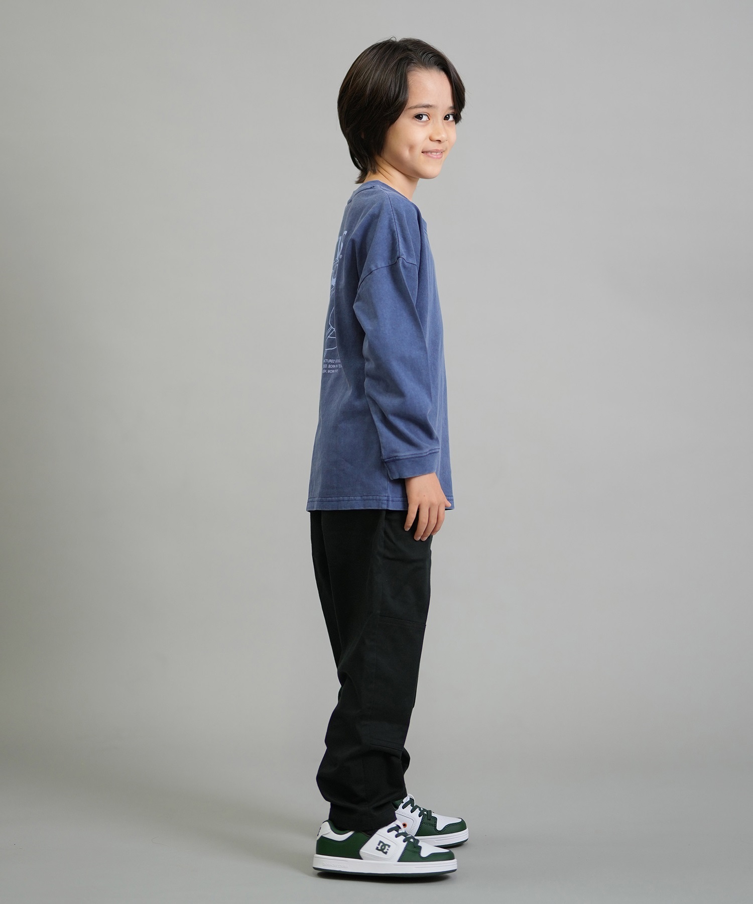 Dickies ディッキーズ 長袖 Tシャツ キッズ DK Pigment dye L T shirt 253K30M201 ムラサキスポーツ限定(CBK-130cm)