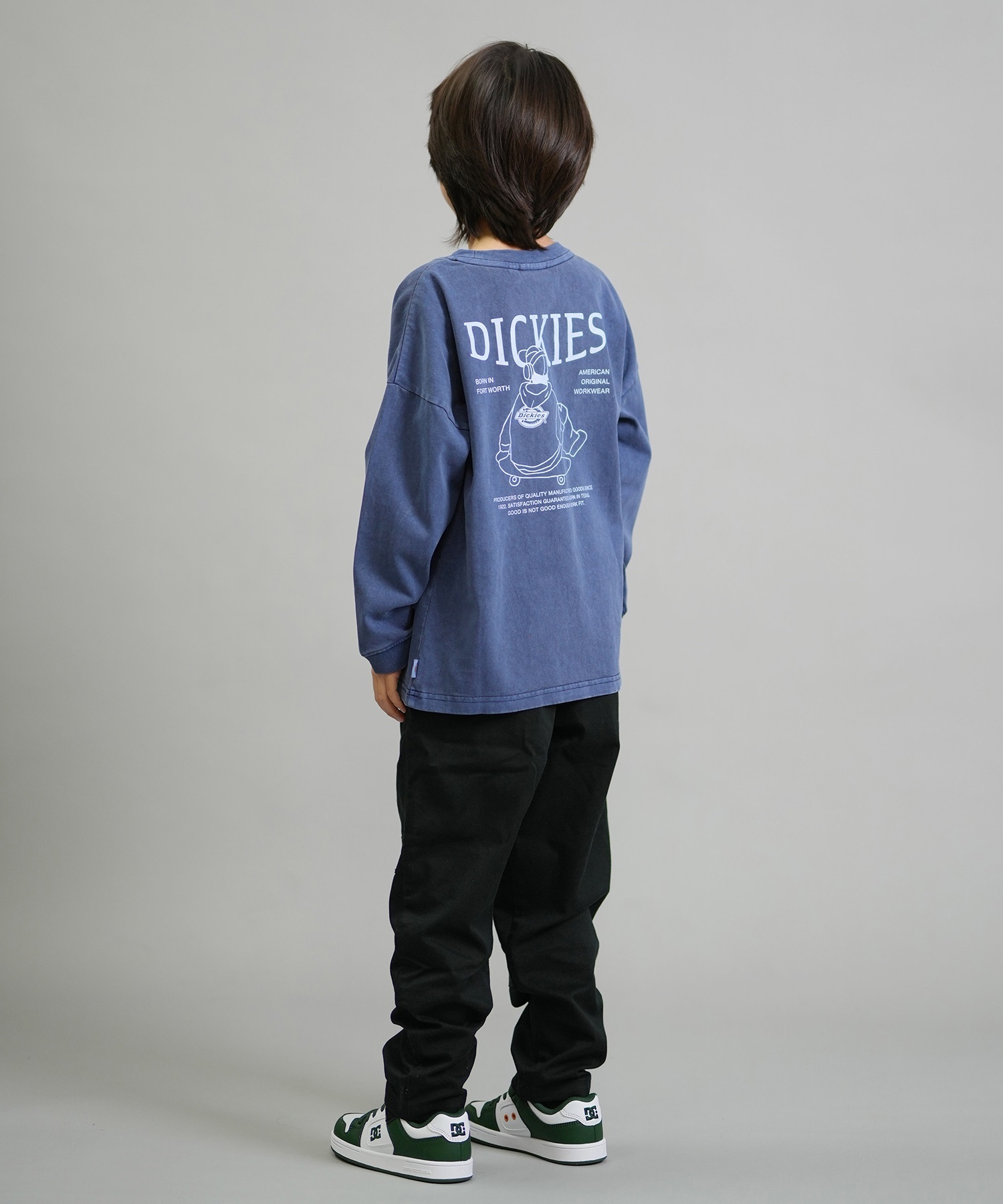 Dickies ディッキーズ 長袖 Tシャツ キッズ DK Pigment dye L T shirt 253K30M201 ムラサキスポーツ限定(CBK-130cm)