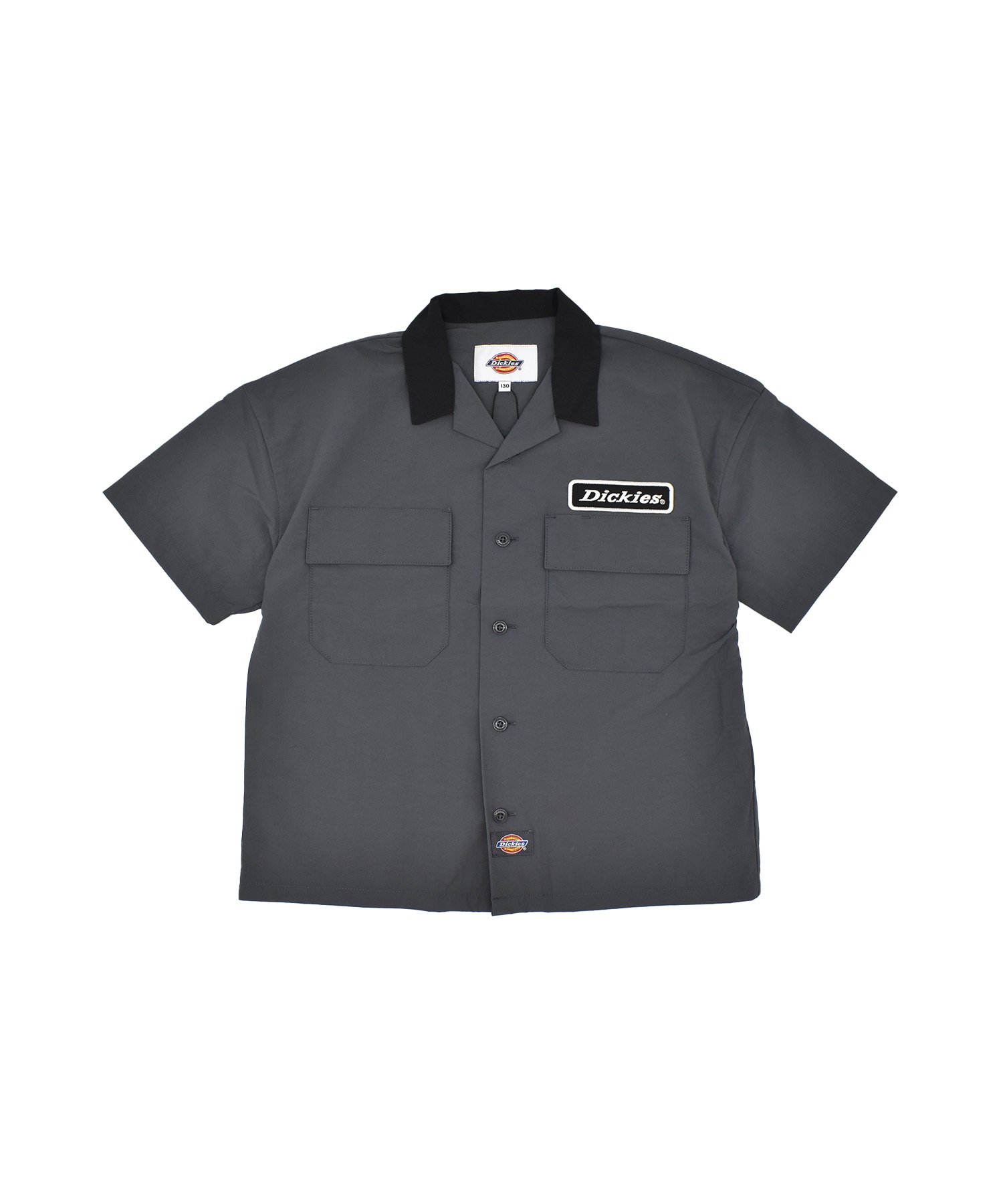 Dickies ディッキーズ 半袖 シャツ キッズ ジュニア 子供 ボーリングシャツ ワンポイント ロゴ 81220000(0089-130cm)