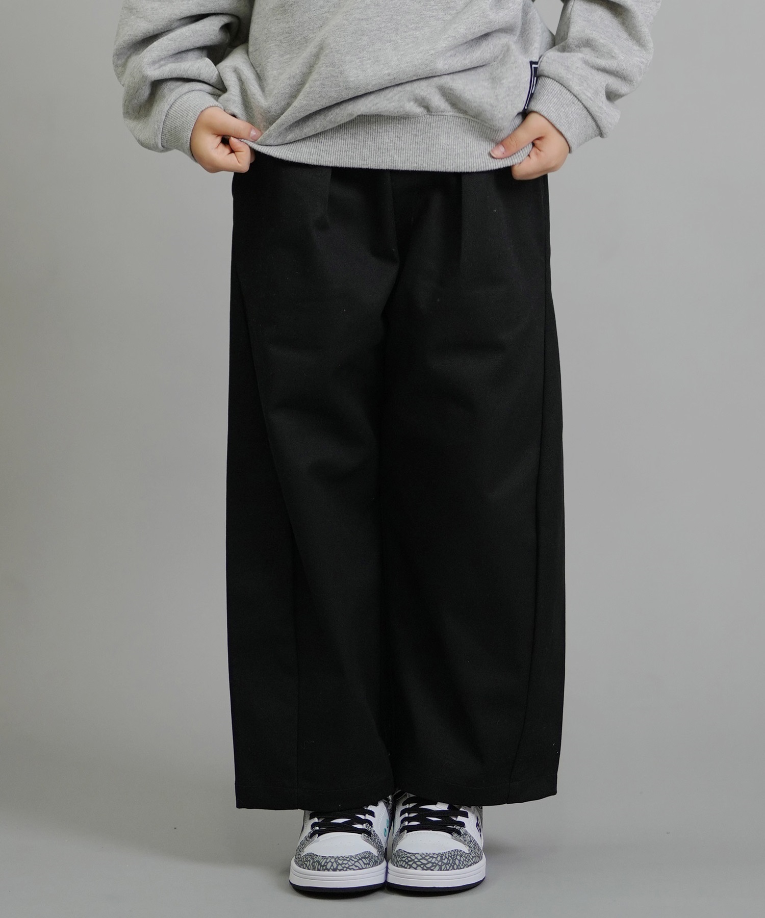 Dickies ディッキーズ ロングパンツ キッズ ジュニア ロンパン イージーバルーンパンツ 253K40M201 ムラサキスポーツ限定(BK-130cm)
