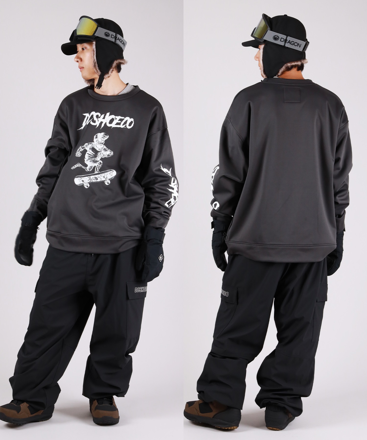 DC スノーボードウエア Mサイズ DC ディーシー 25 DC SNOW CREWNECK スノーボード インナーウェア ユニ