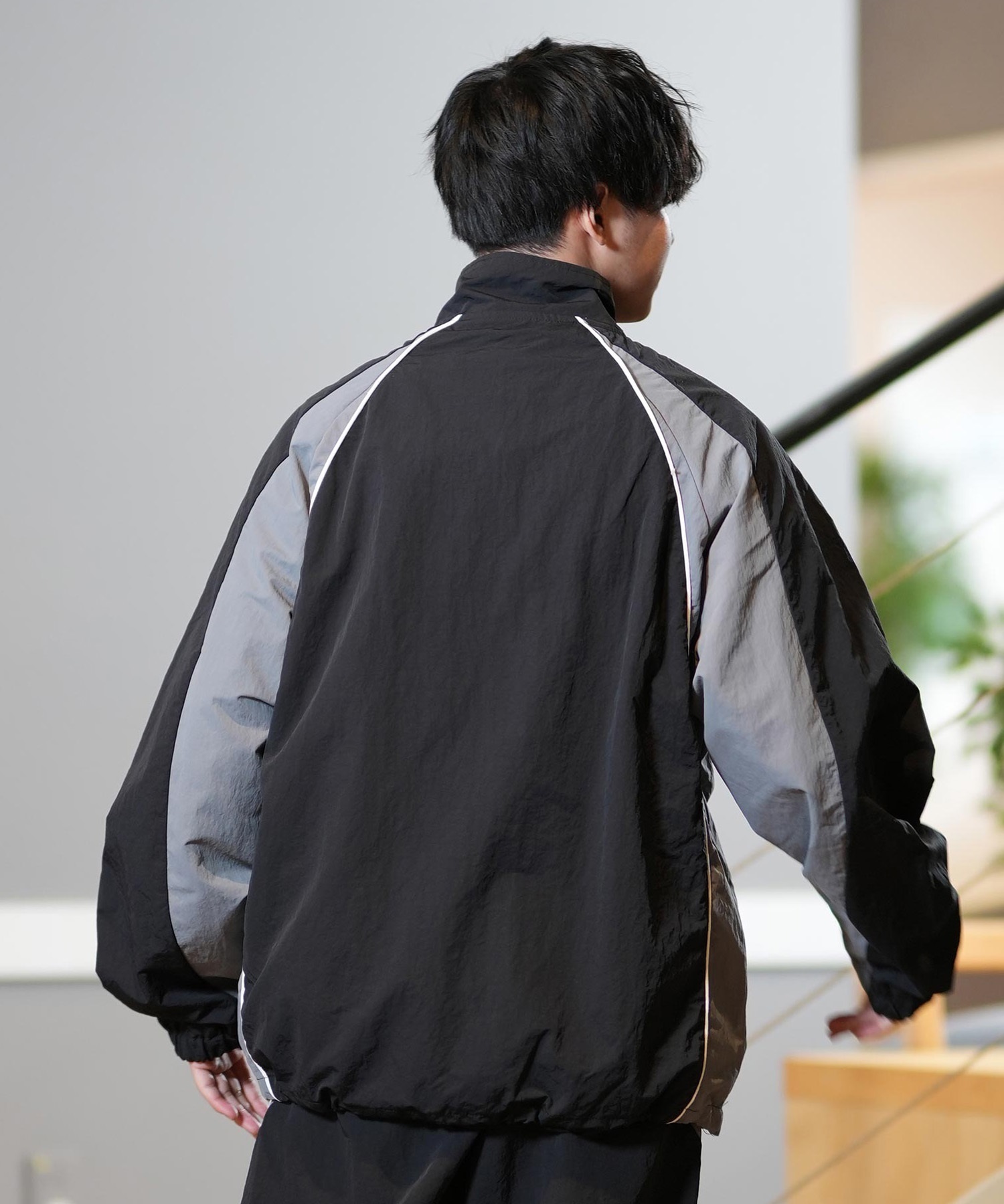DC ディーシー アウター トラックジャケット メンズ ナイロンジャケット セットアップ対応 DJK251069(BLK-M)