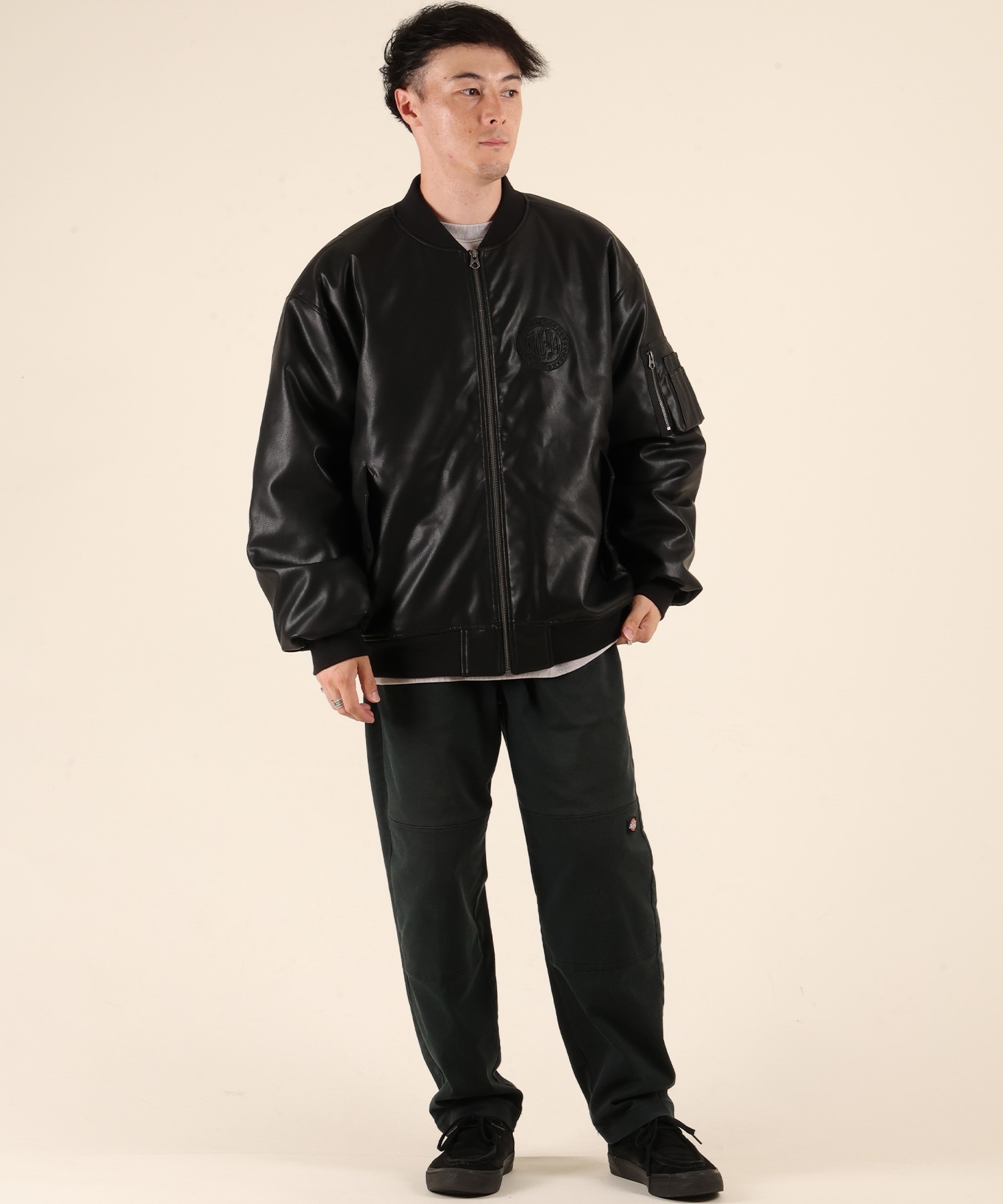 DC ディーシー ジャケット メンズ MA-1 バックプリント ロゴ 25 FLIGHT