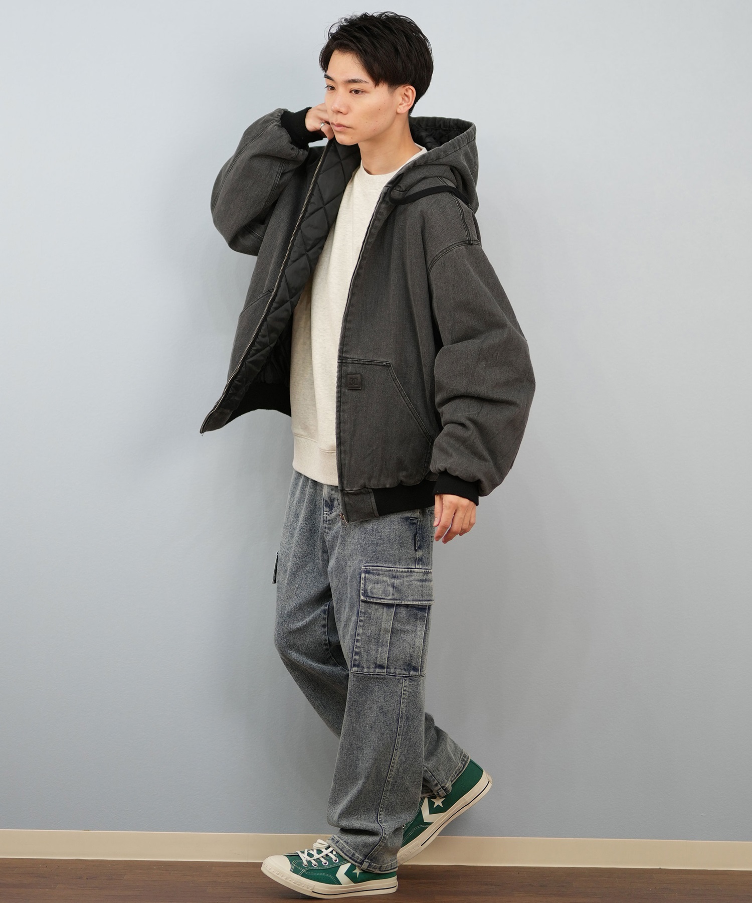 DC ディーシー アウター ブルゾン メンズ ジップアップ PADDED HOOD