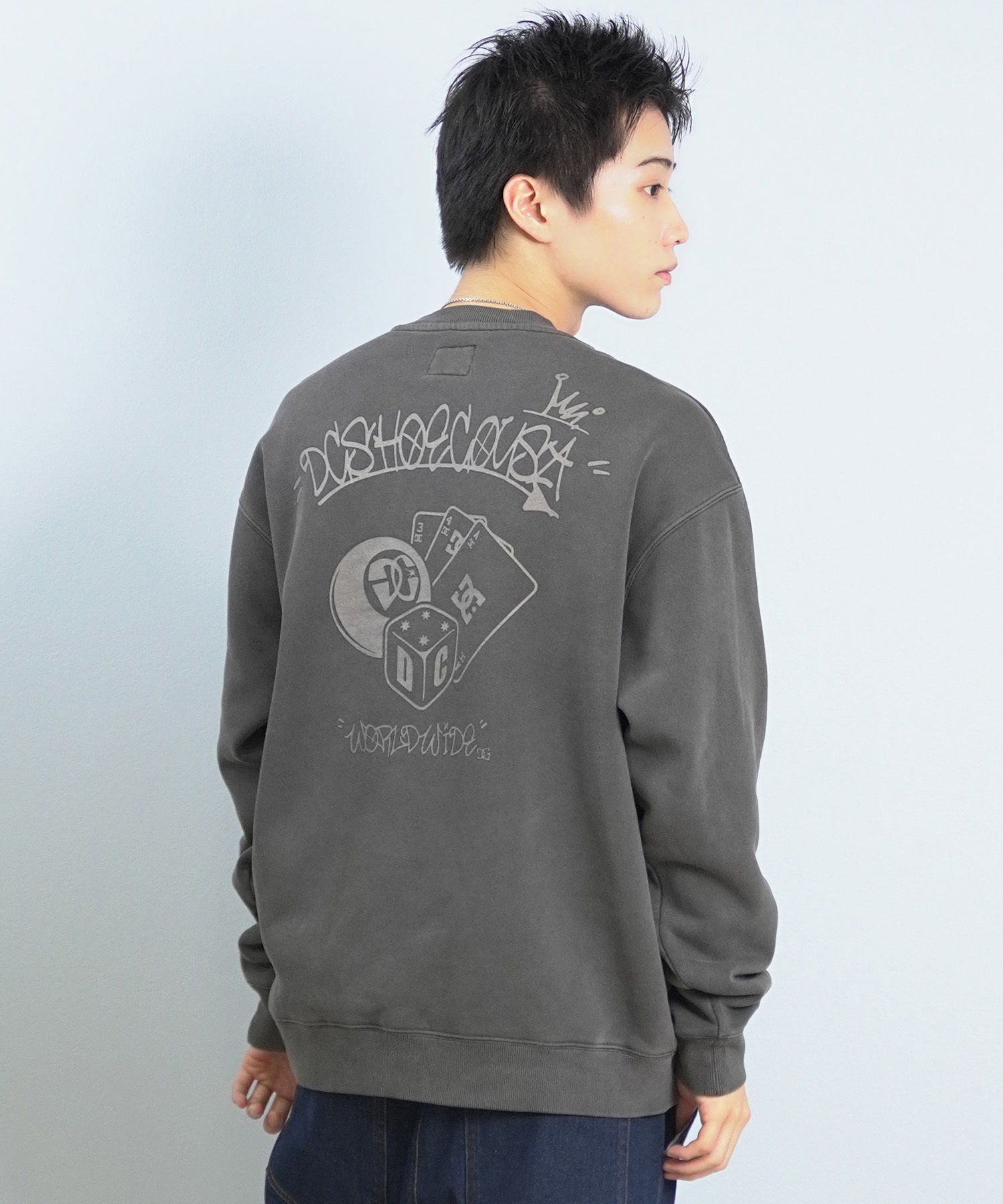 DC ディーシー トレーナー スウェット メンズ クルーネック バック