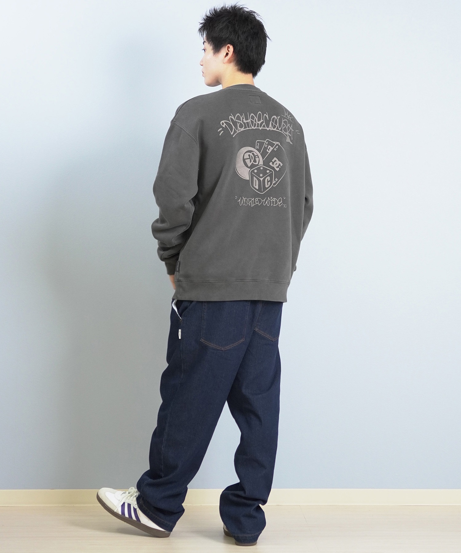 DC ディーシー トレーナー スウェット メンズ クルーネック バック