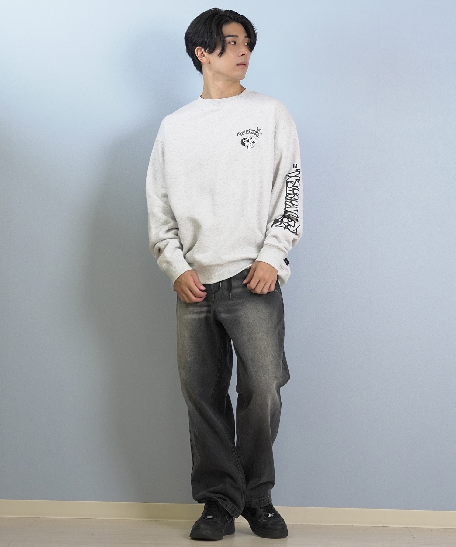 DC ディーシー トレーナー スウェット メンズ クルーネック バック