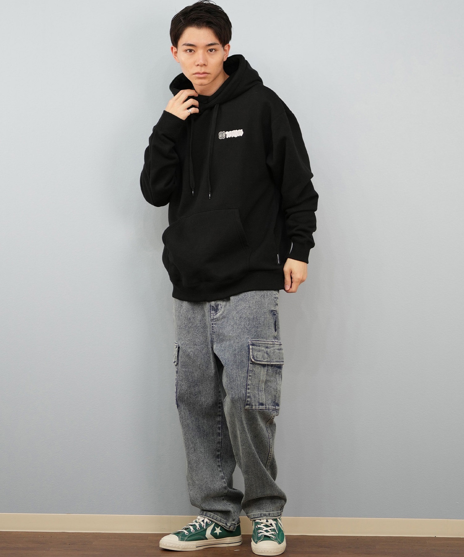 DC ディーシー プルオーバー パーカー メンズ バックプリント 25 SK CREW PH パーカー DPO254041(BLK-M)