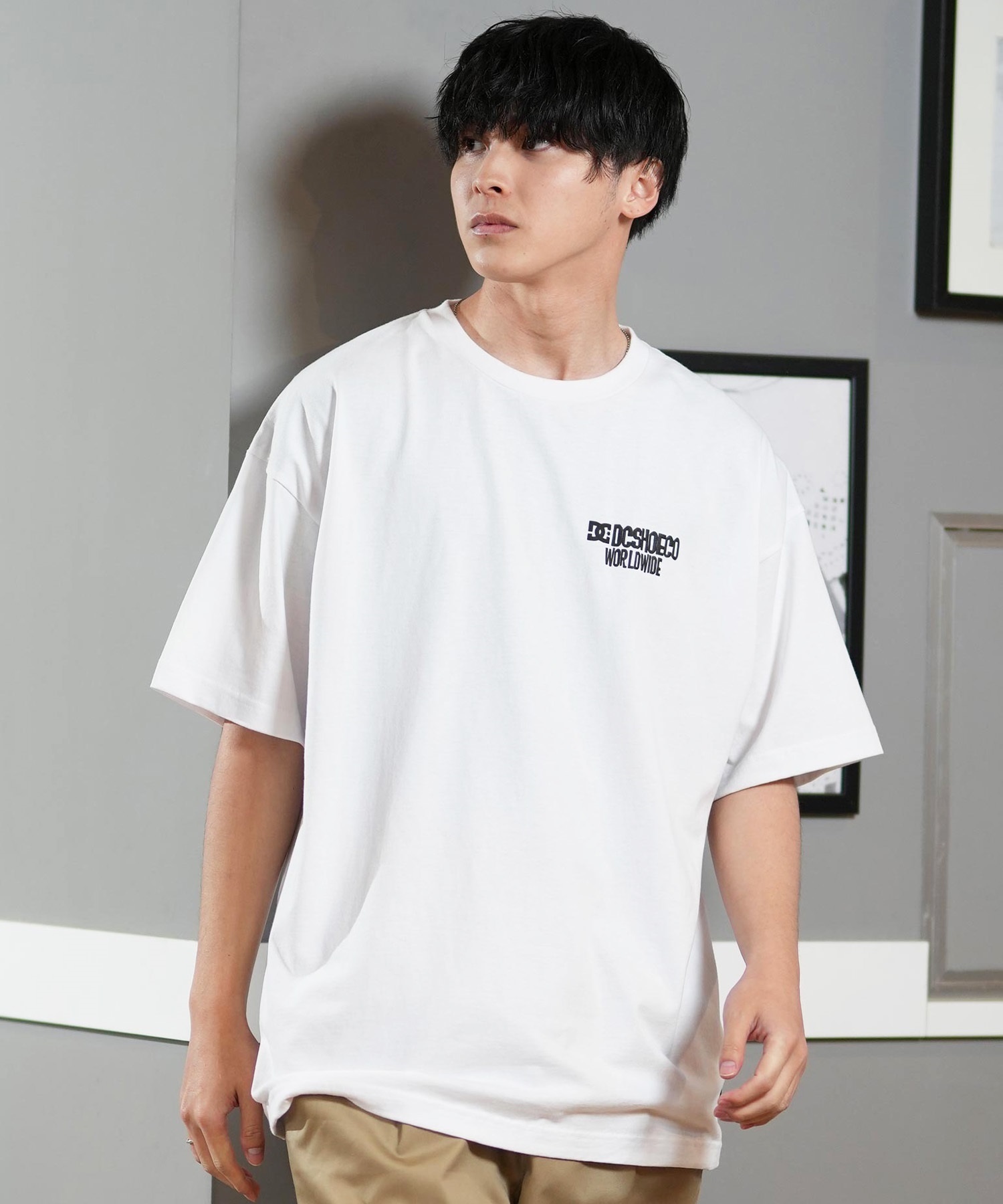 DC ディーシー 半袖 Tシャツ メンズ バックプリント オーバーサイズ DST251091(WHT2-M)