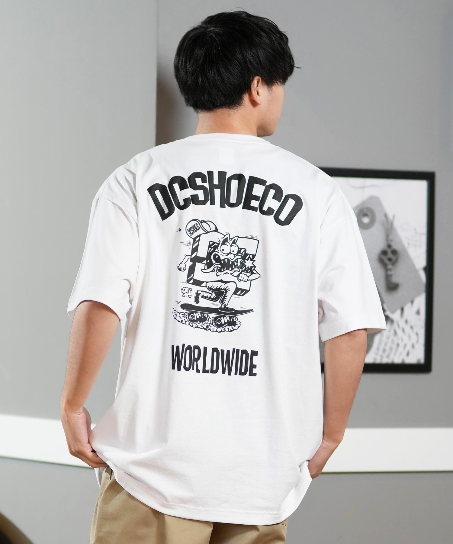DC ディーシー 半袖 Tシャツ メンズ バックプリント オーバーサイズ DST251091(WHT2-M)