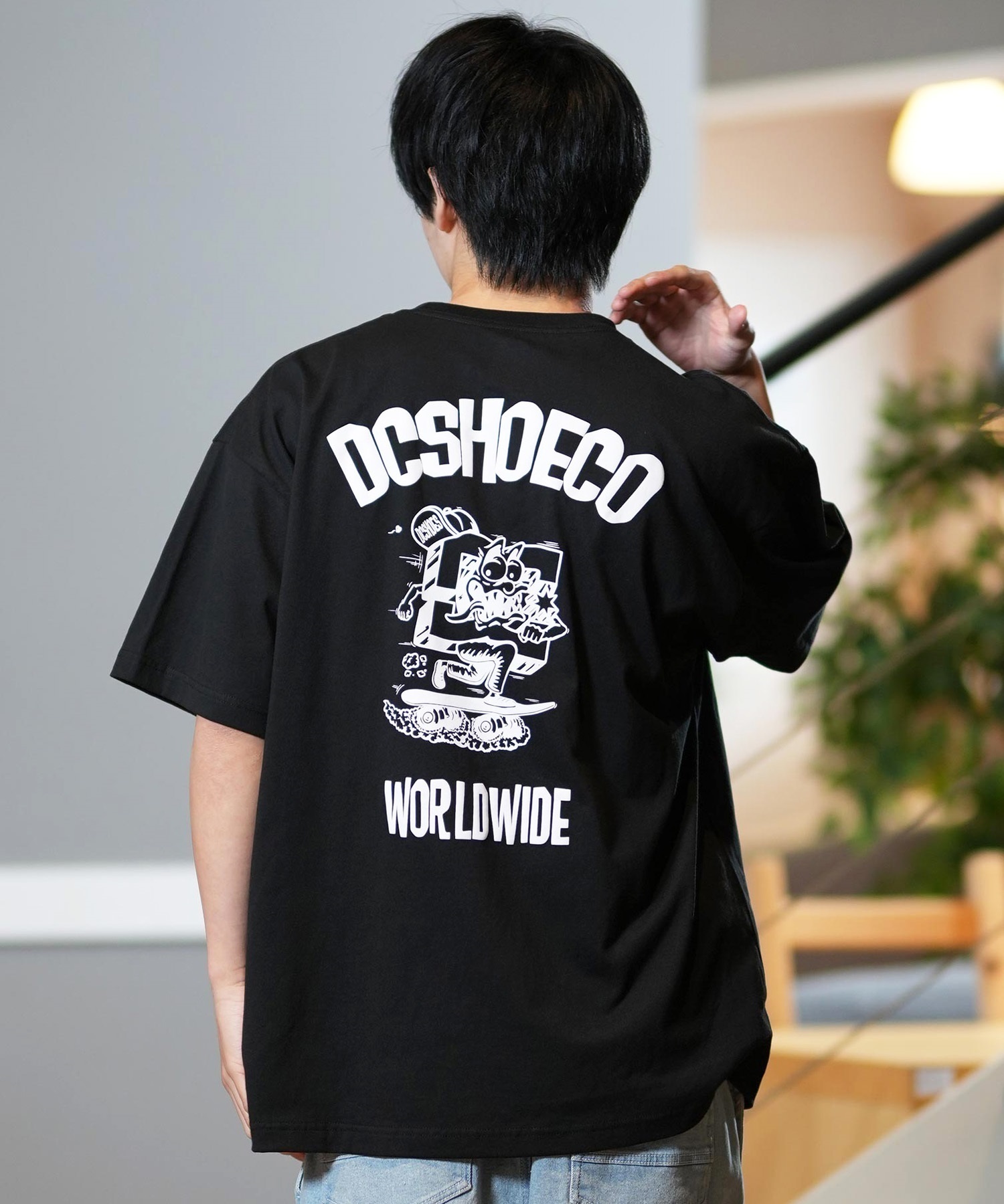 DC ディーシー 半袖 Tシャツ メンズ バックプリント オーバーサイズ DST251091(WHT2-M)