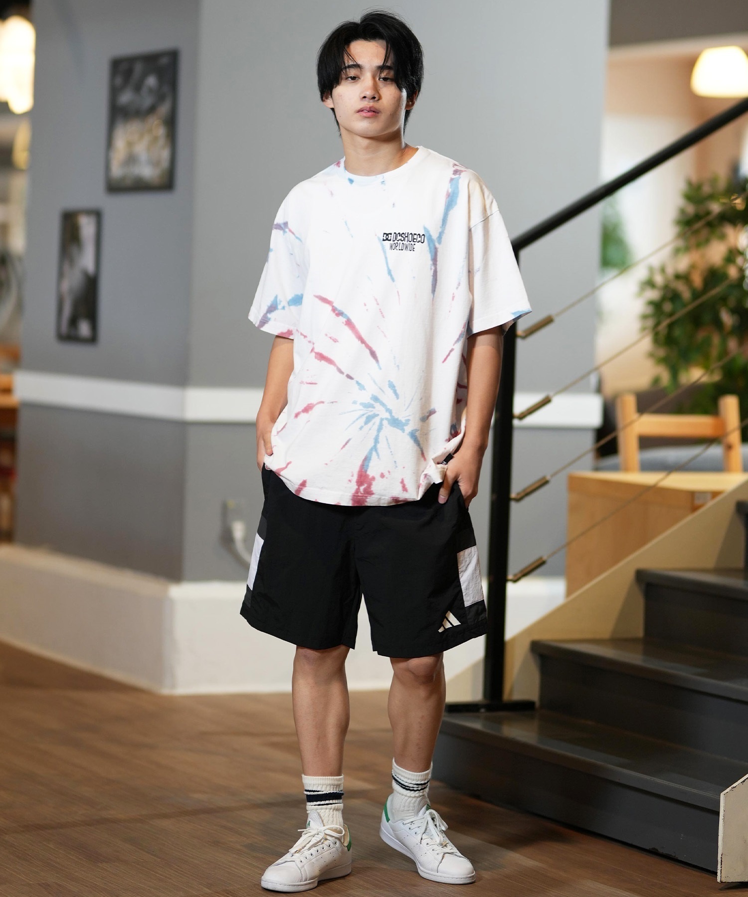 DC ディーシー 半袖 Tシャツ メンズ バックプリント オーバーサイズ DST251091(WHT2-M)