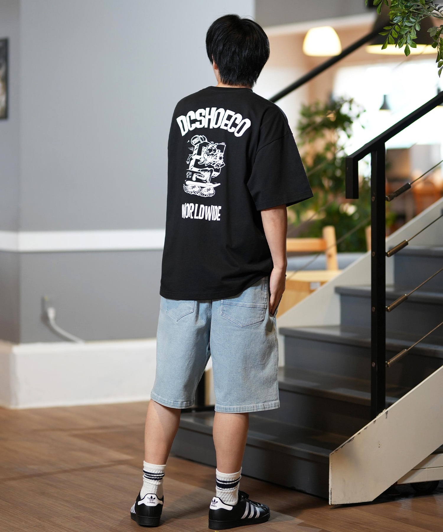 DC ディーシー 半袖 Tシャツ メンズ バックプリント オーバーサイズ DST251091(WHT2-M)