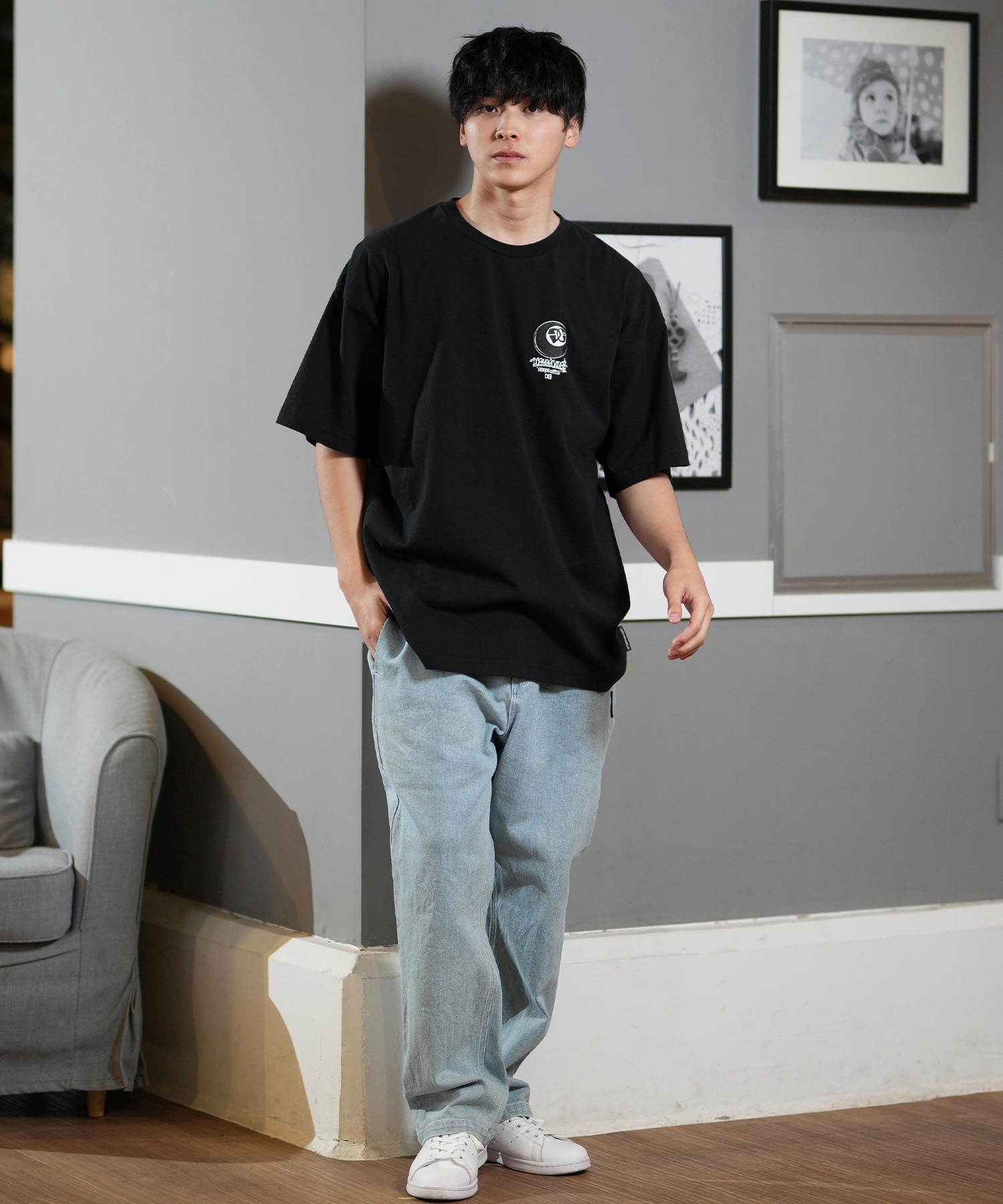 DC ディーシー 半袖 Tシャツ メンズ バックプリント オーバー