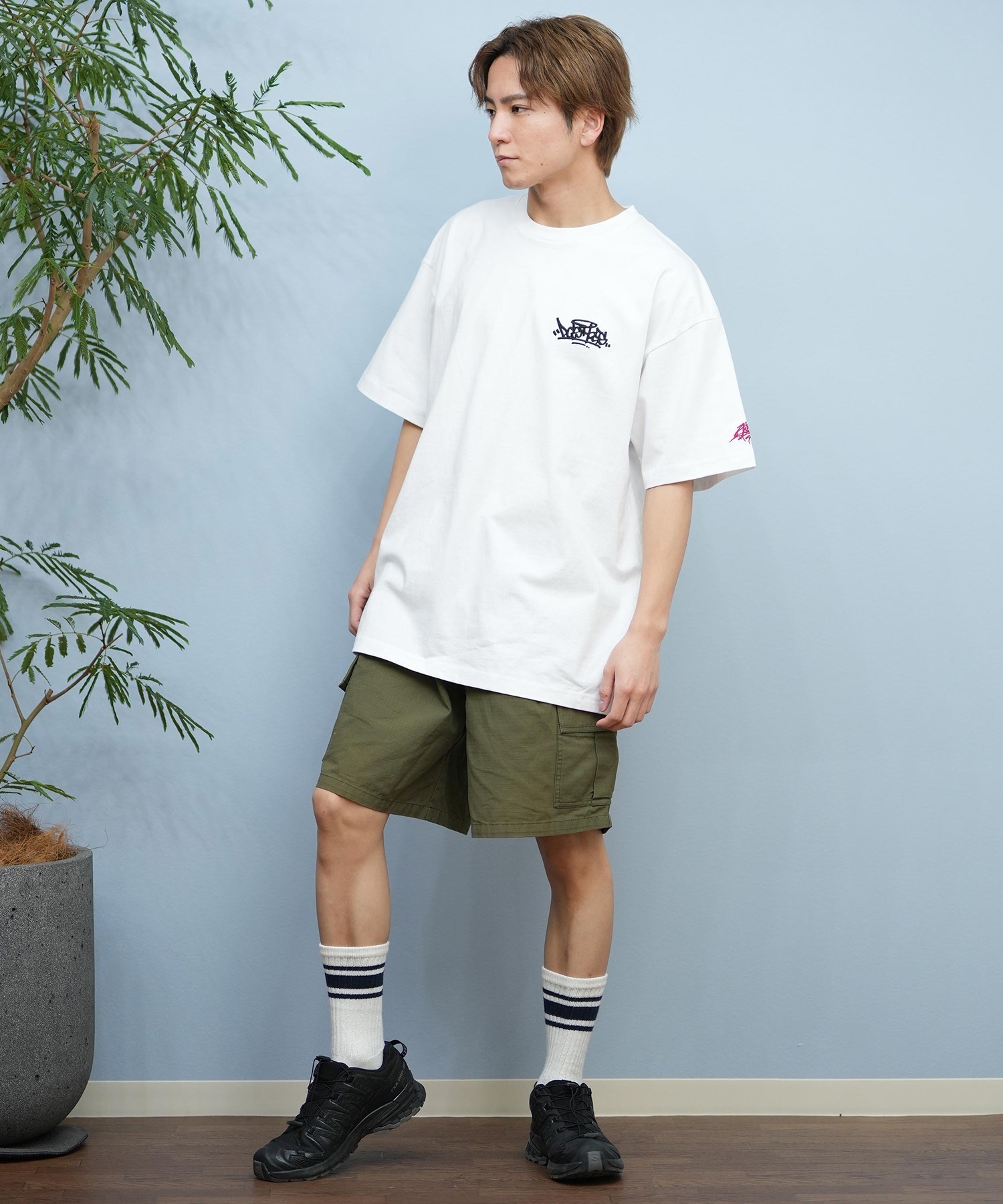 DC ディーシー 半袖 Tシャツ メンズ バックプリント ルーズシルエット 25 GRAFFITTI SS DST251097(WHT-M)