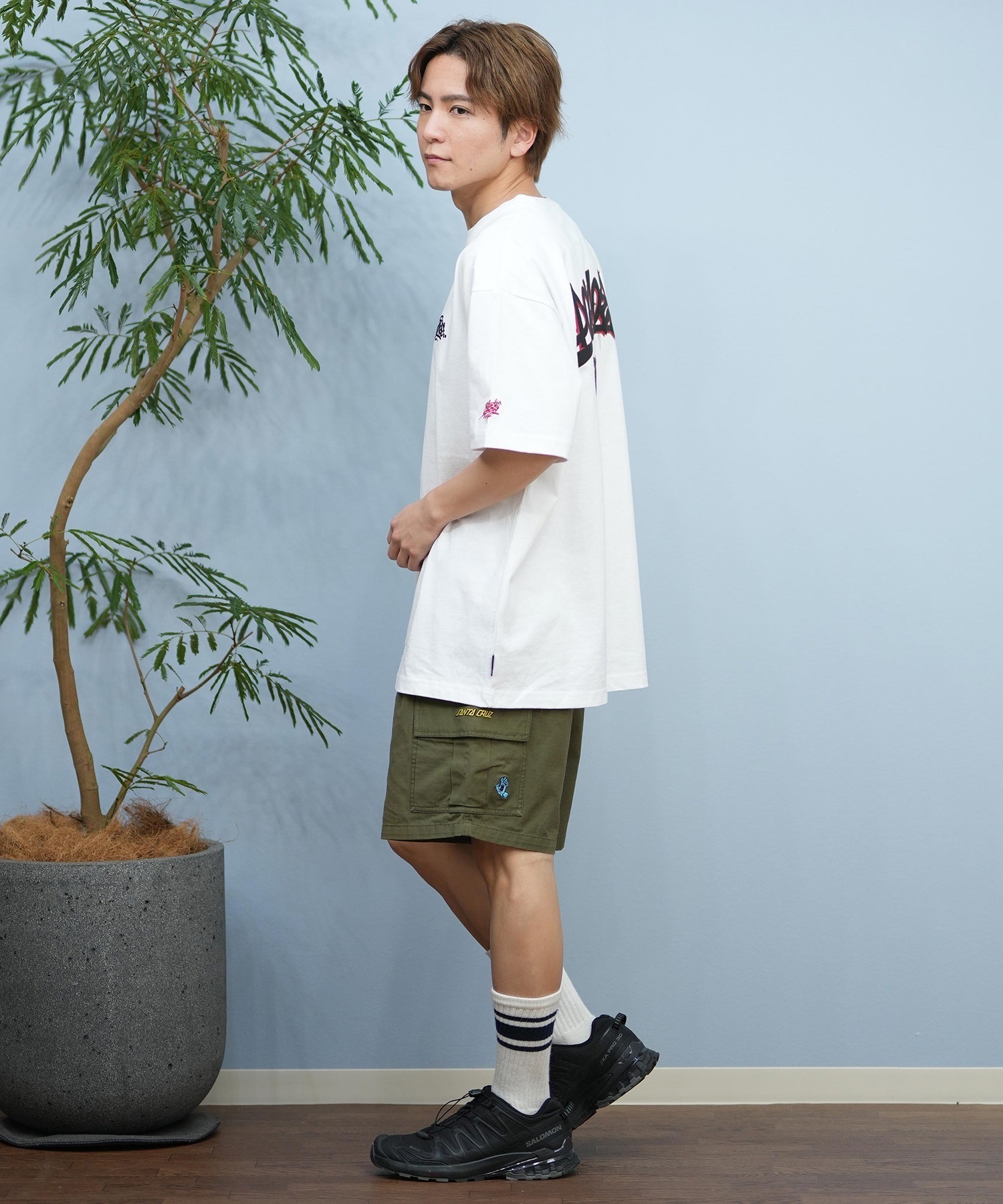 DC ディーシー 半袖 Tシャツ メンズ バックプリント ルーズシルエット 25 GRAFFITTI SS DST251097(WHT-M)