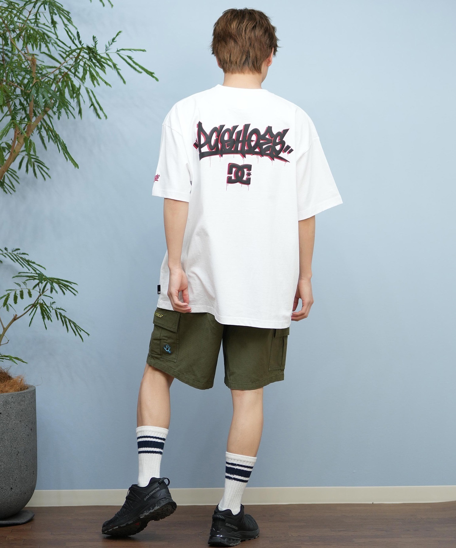 DC ディーシー 半袖 Tシャツ メンズ バックプリント ルーズシルエット 25 GRAFFITTI SS DST251097(WHT-M)