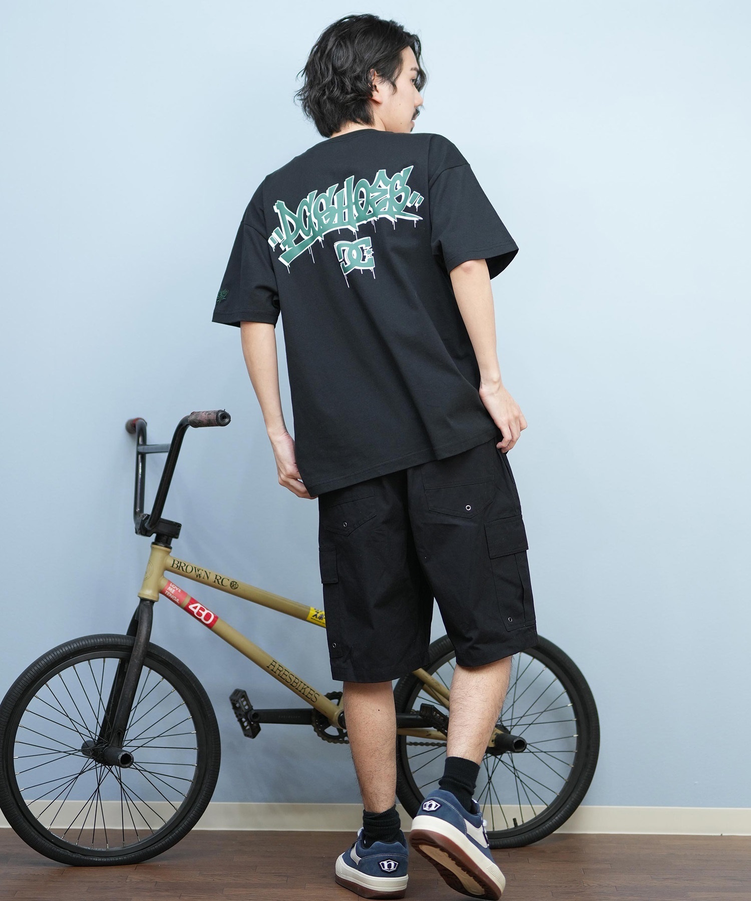 DC ディーシー 半袖 Tシャツ メンズ バックプリント ルーズシルエット 25 GRAFFITTI SS DST251097(WHT-M)