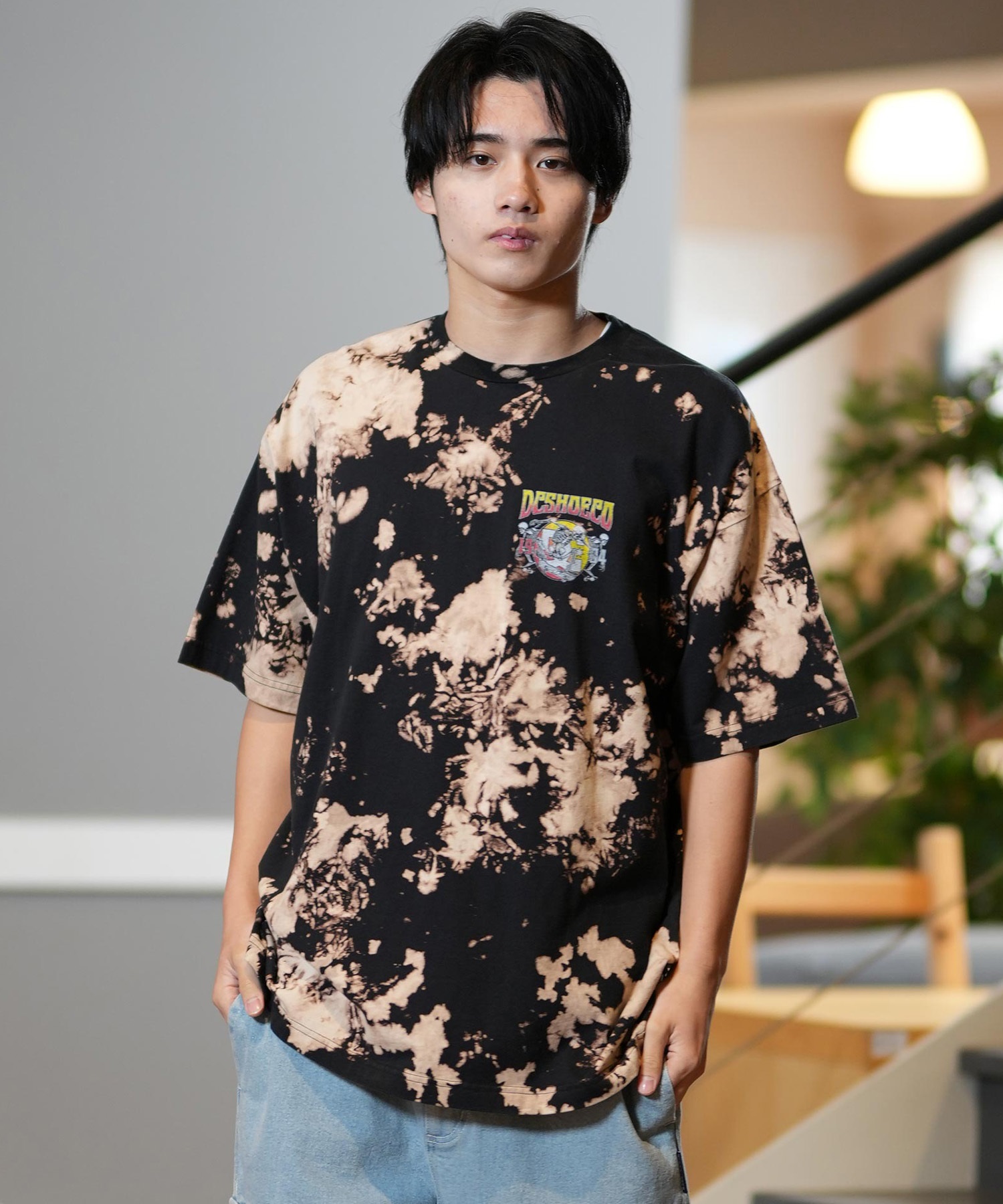 DC ディーシー 半袖 Tシャツ メンズ バックプリント オーバーサイズ ヴィンテージ加工 25 ROCK SKULL SS DST252005(WHT-M)